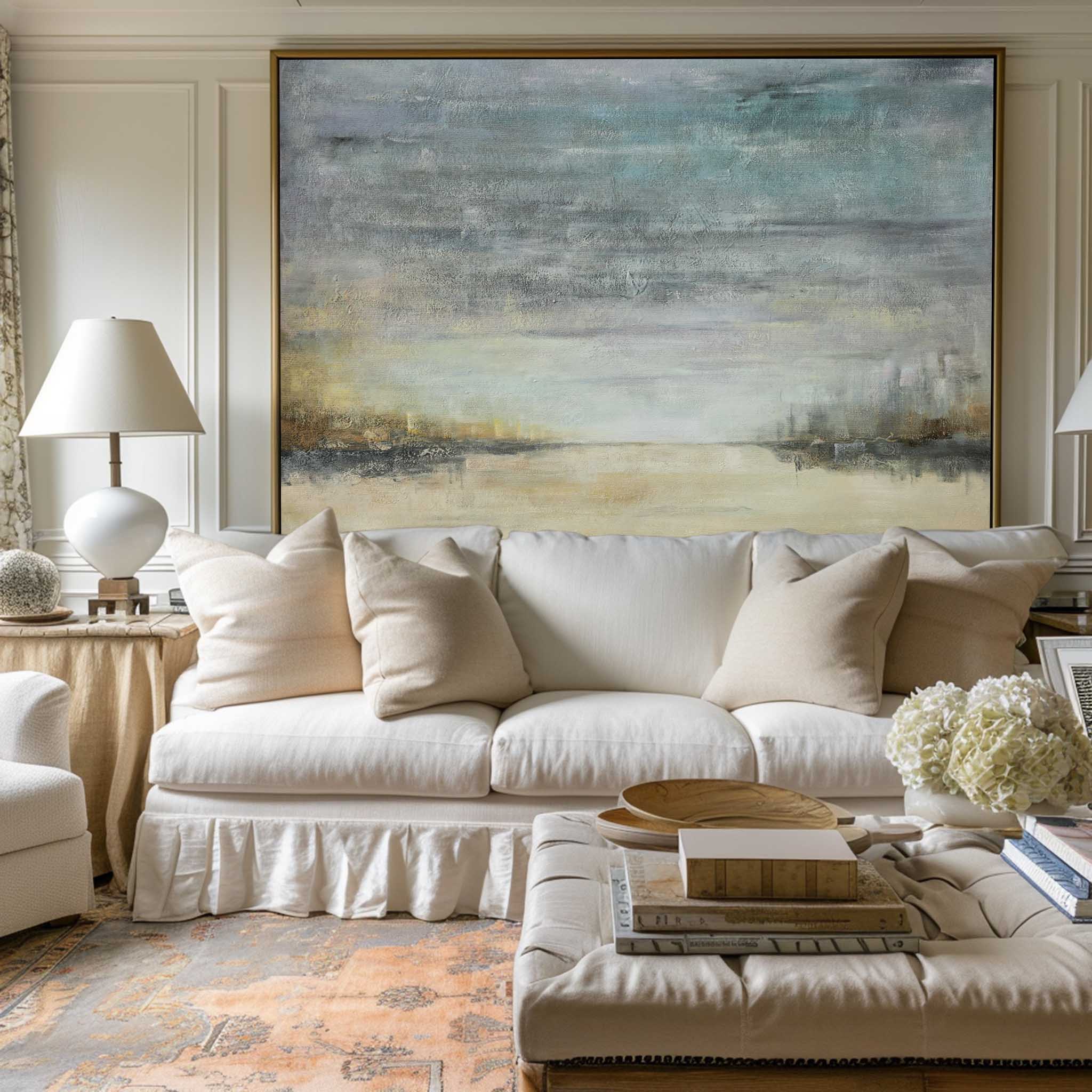Sea And Sky Abstract Painting #ABSH08