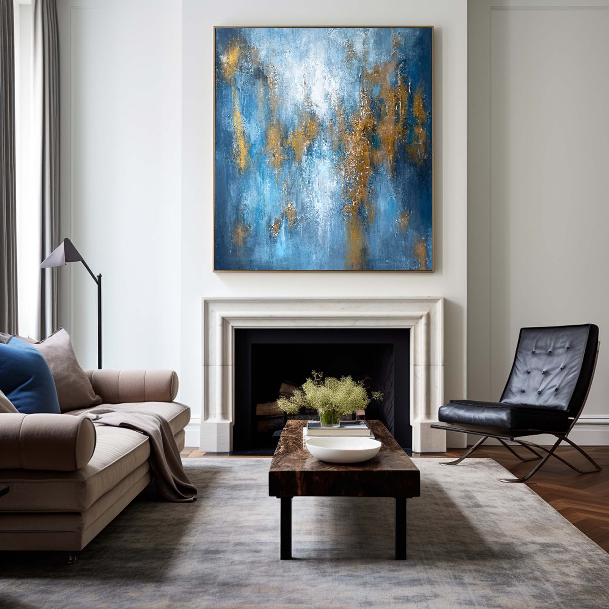 Blue Abstract Painting #ABAV281