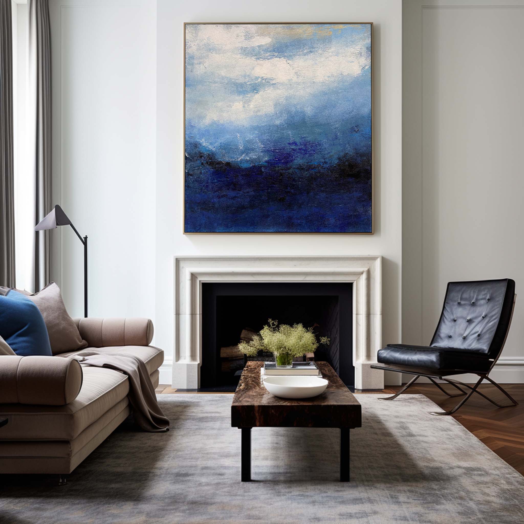 Peinture abstraite de paysage marin #ABAV170