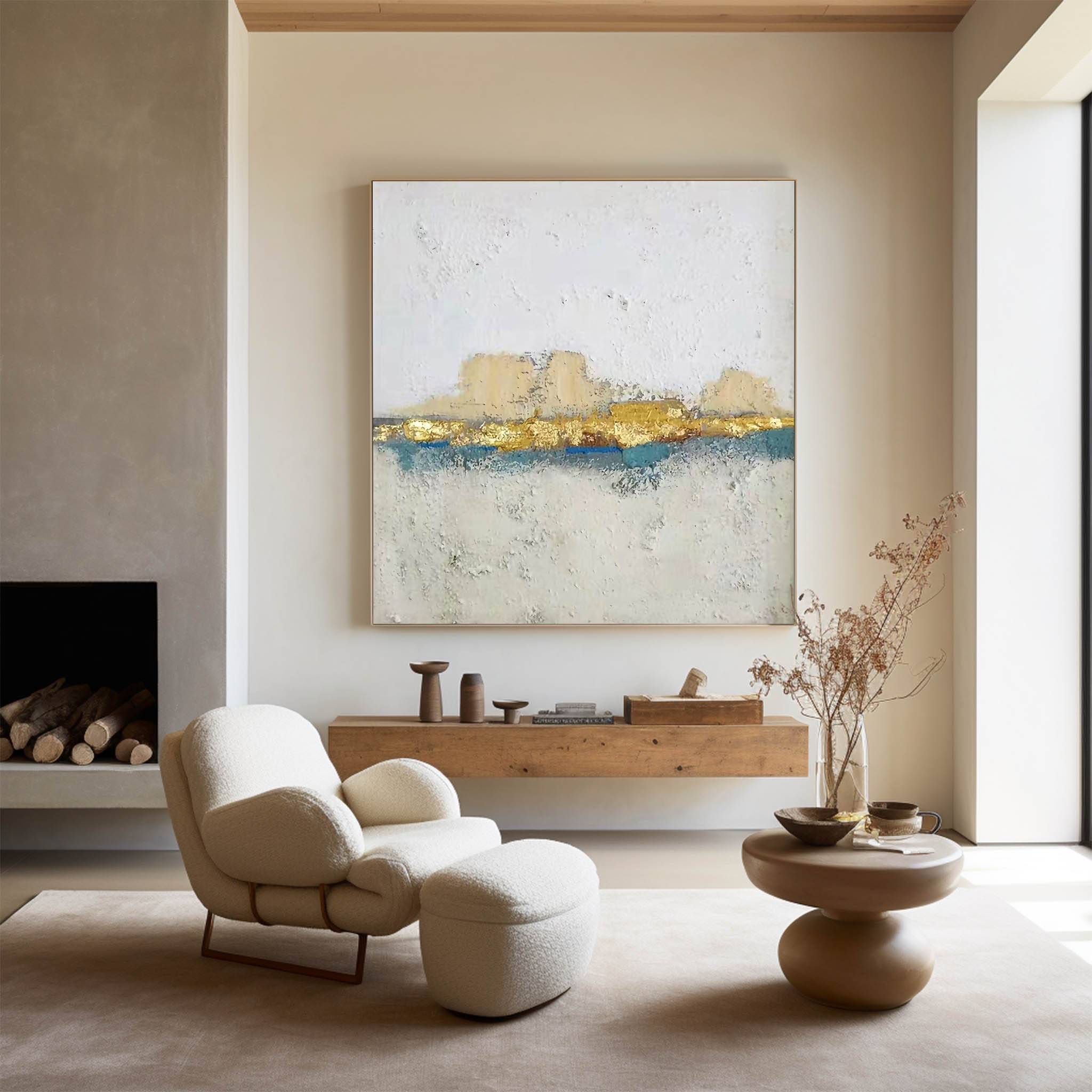 Gold Landscape Abstract Art #ABLS02