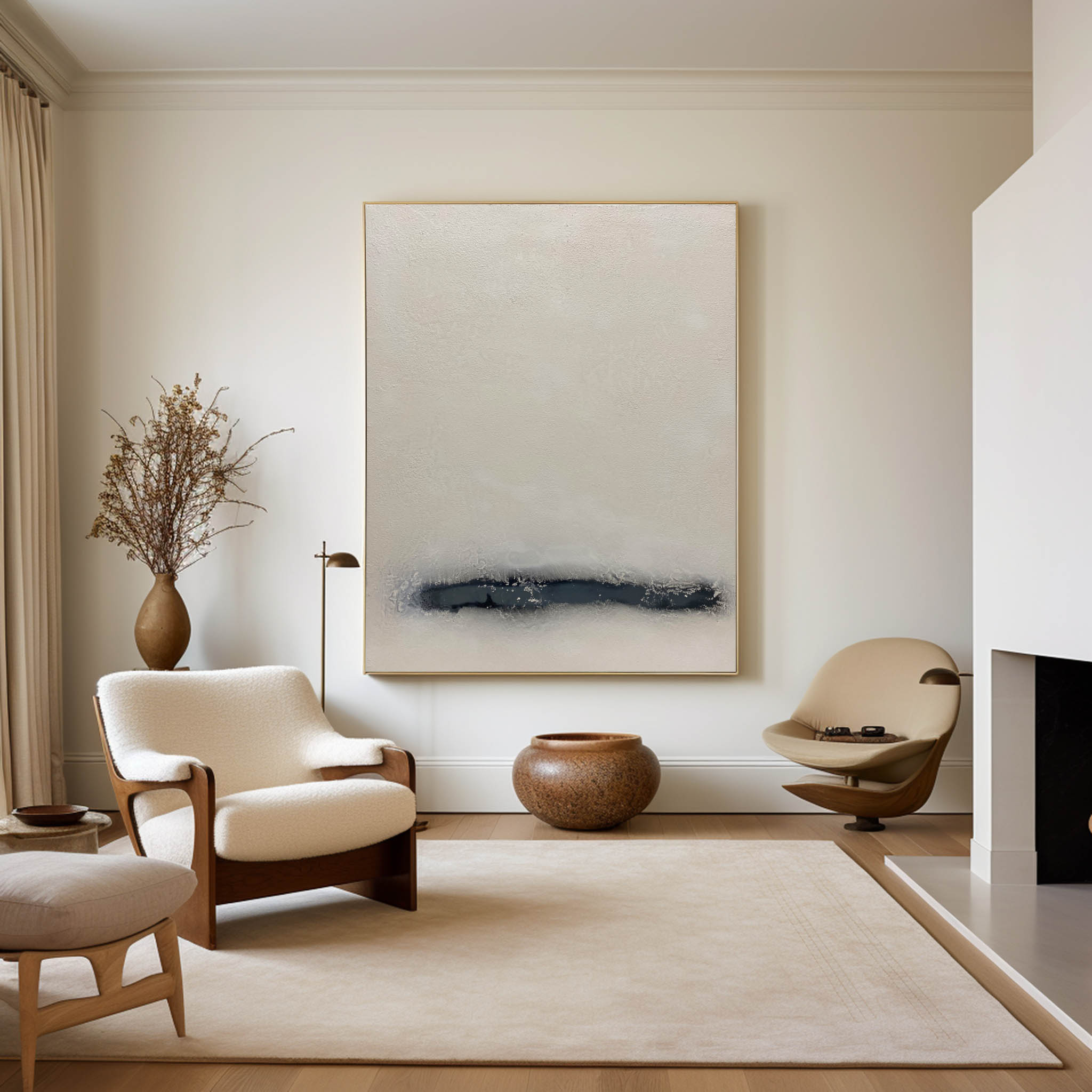 Beige Abstract Painting #ABAV179