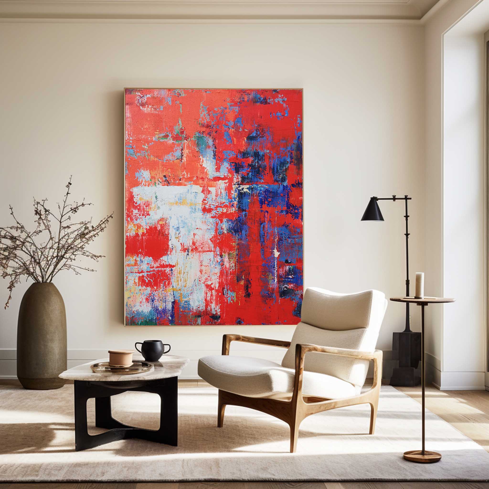 Red Abstract Painting #ABAV85