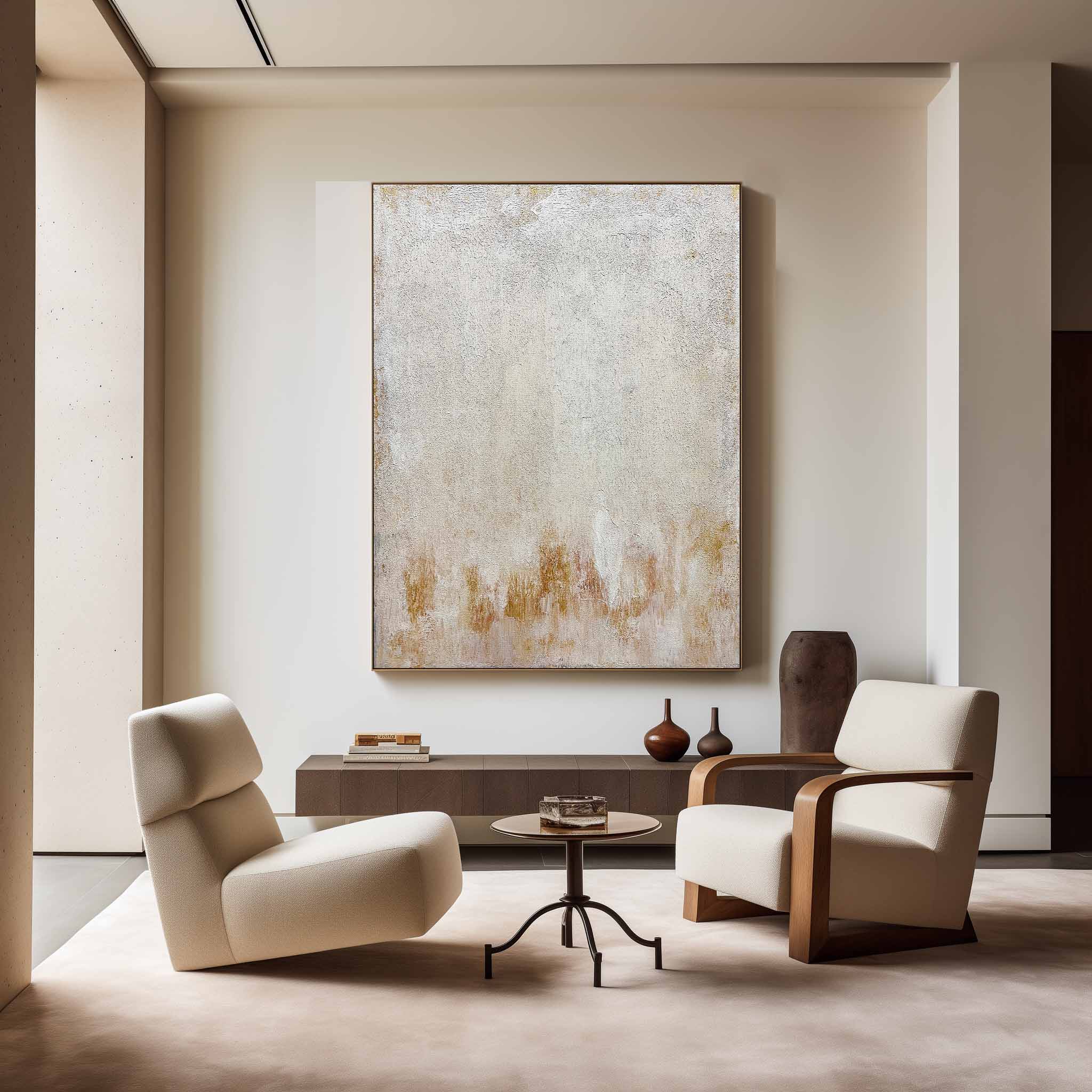 Peinture minimaliste beige #ABAV121