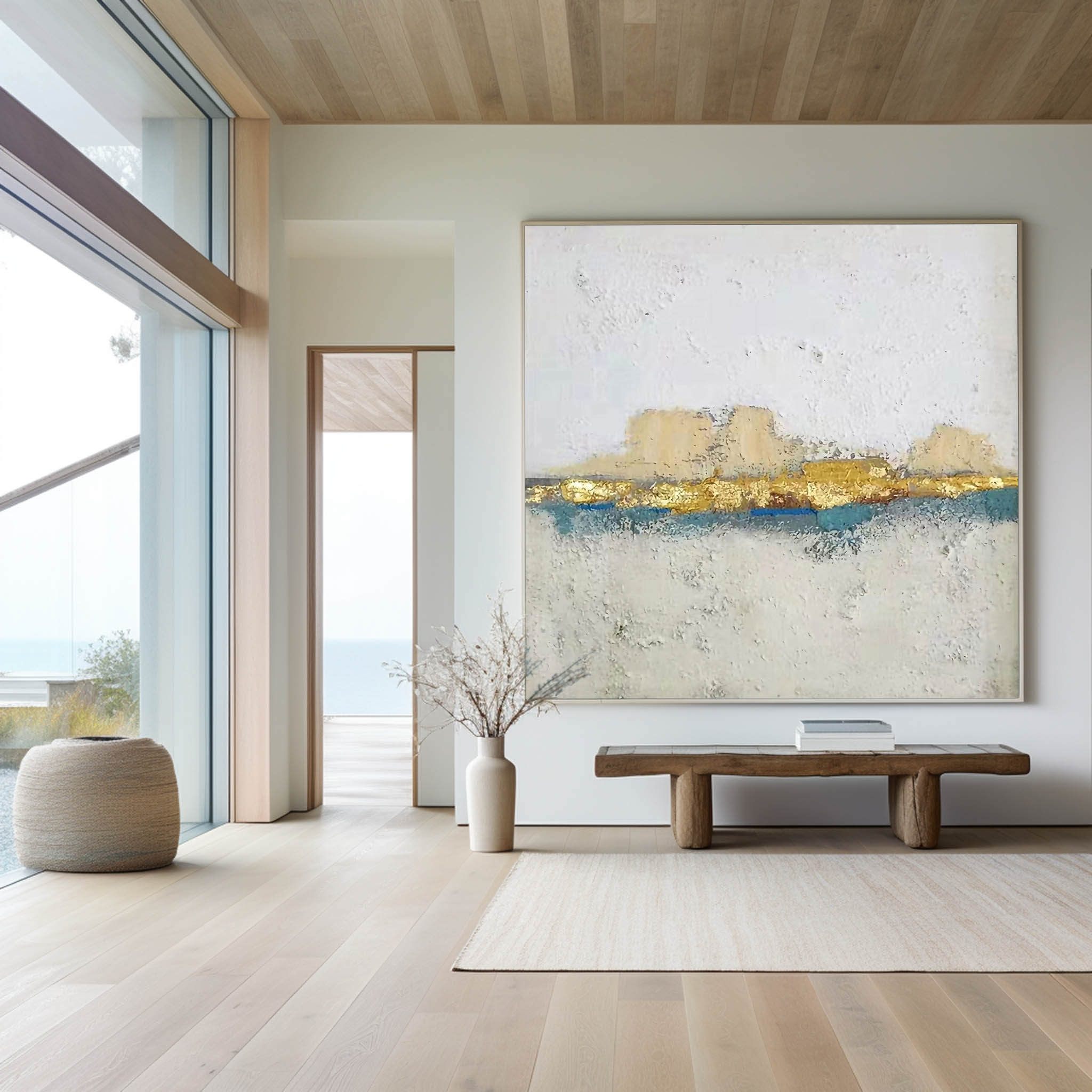 Gold Landscape Abstract Art #ABLS02
