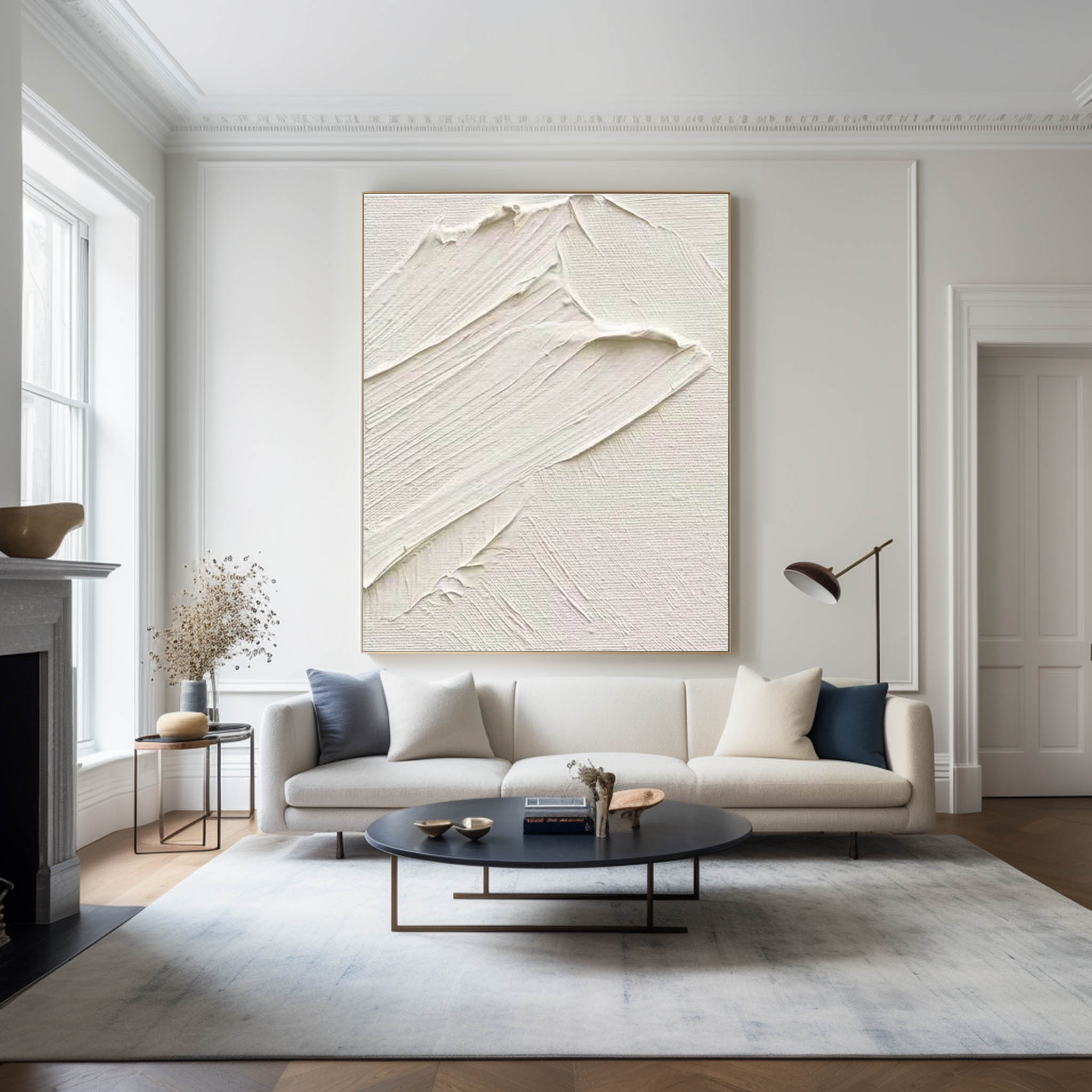 3D White Abstract Painting #ABAV287