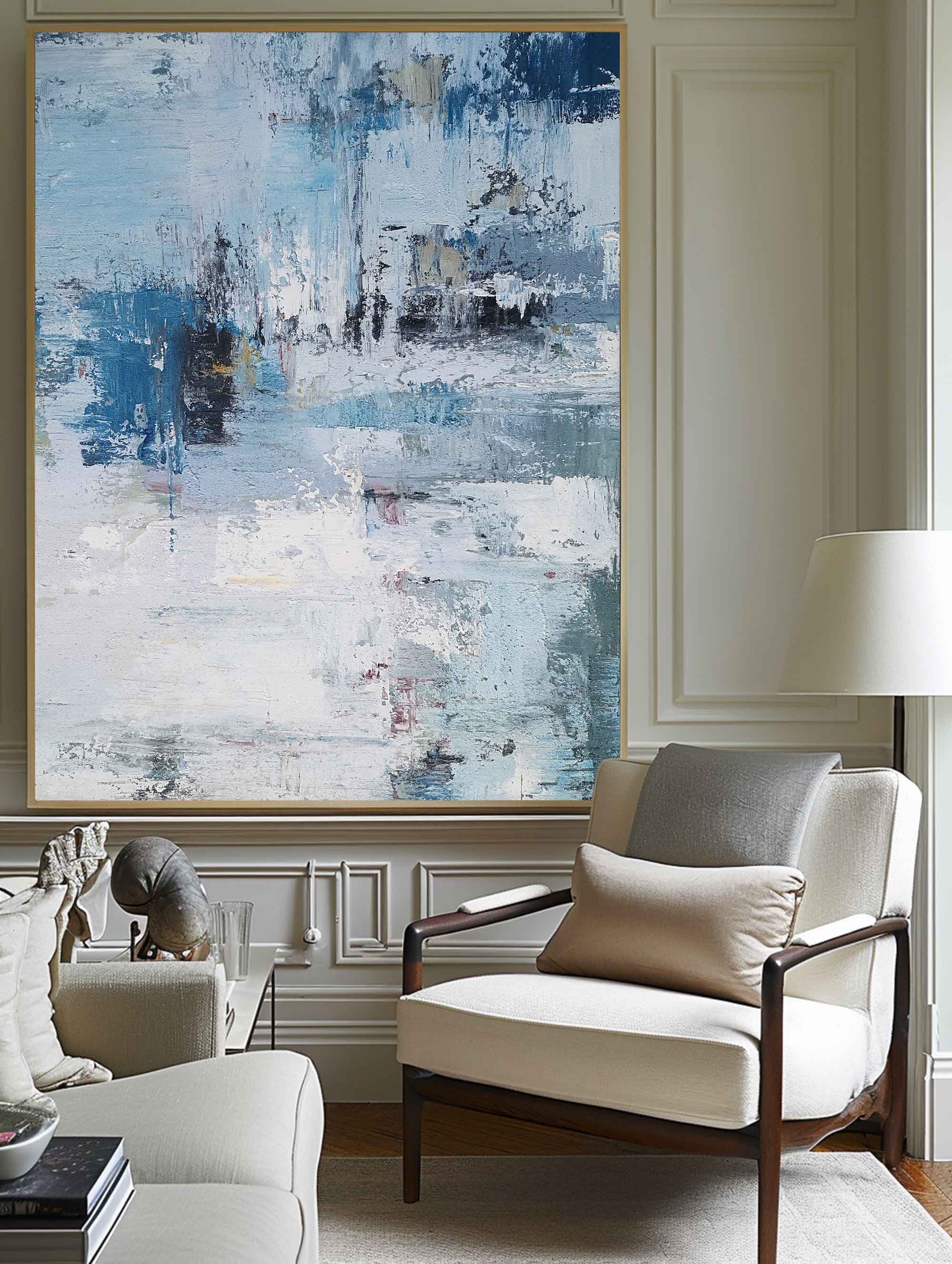 Peinture abstraite bleue #ABAV86