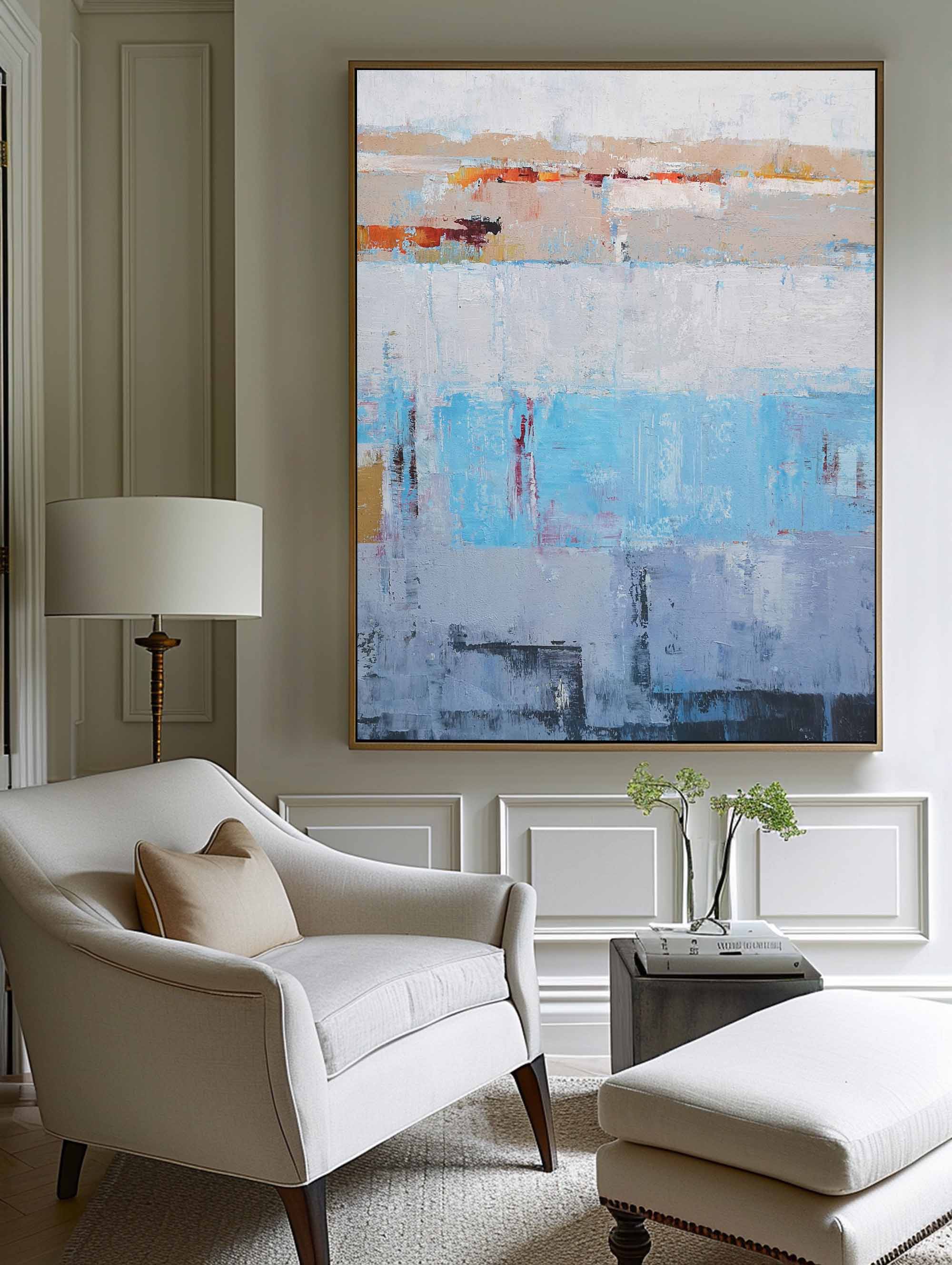 Peinture abstraite de paysage marin #ABAV92