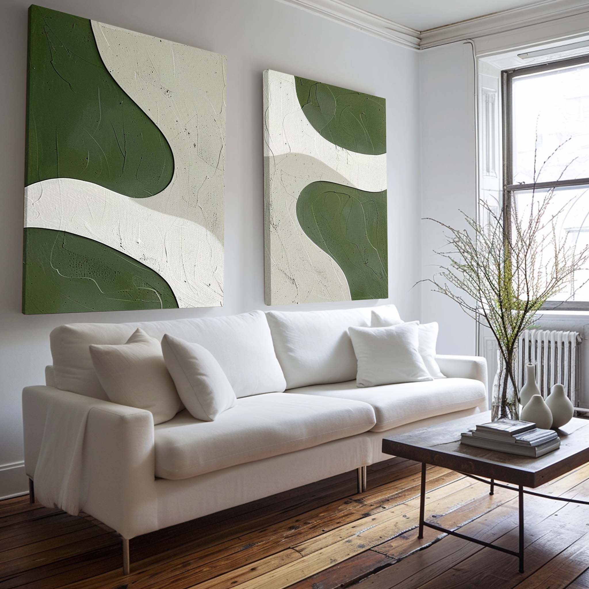 Set of 2 Abstract Art #ABAO64