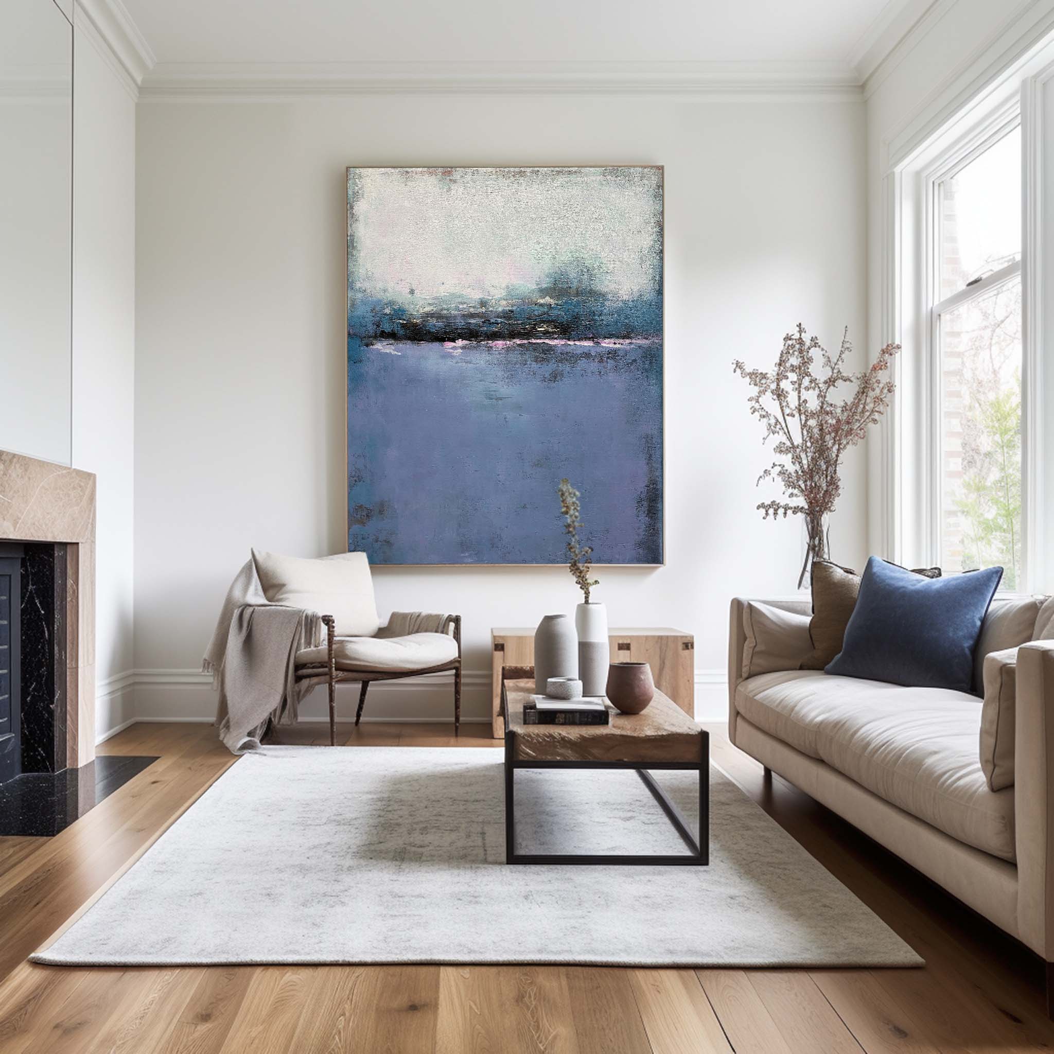 Blue Minimalist Painting #ABAV167