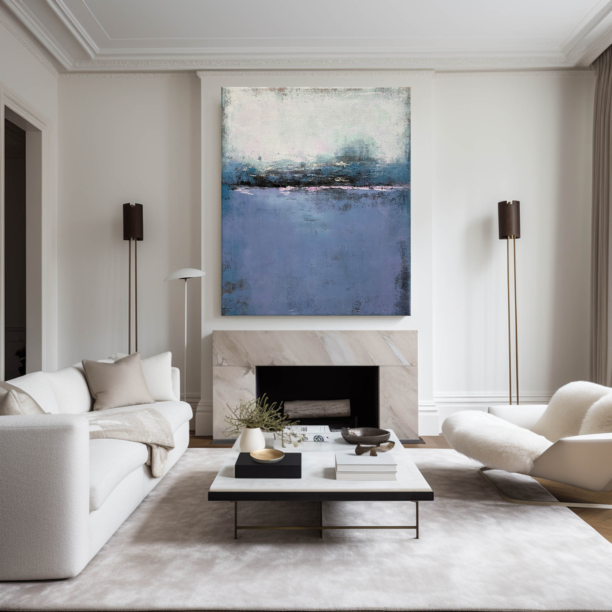 Blue Minimalist Painting #ABAV167