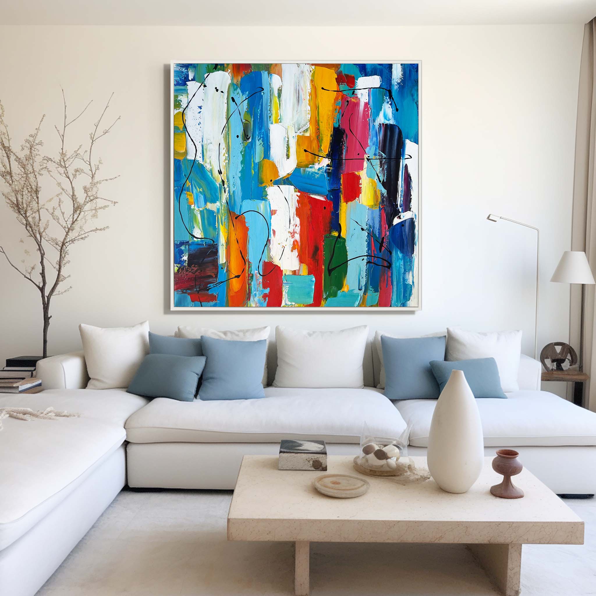 Colorful Square Abstract Painting #ABAS60