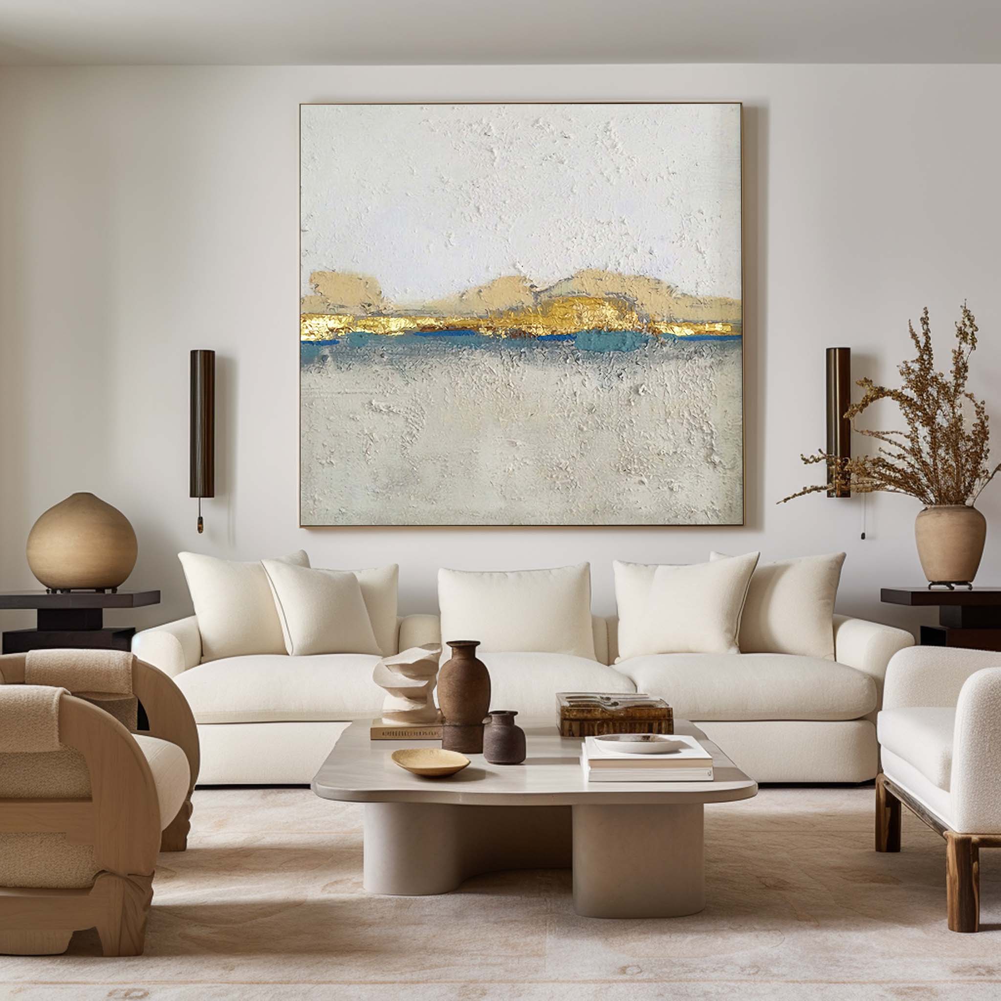 Gold Landscape Abstract Art #ABLS04