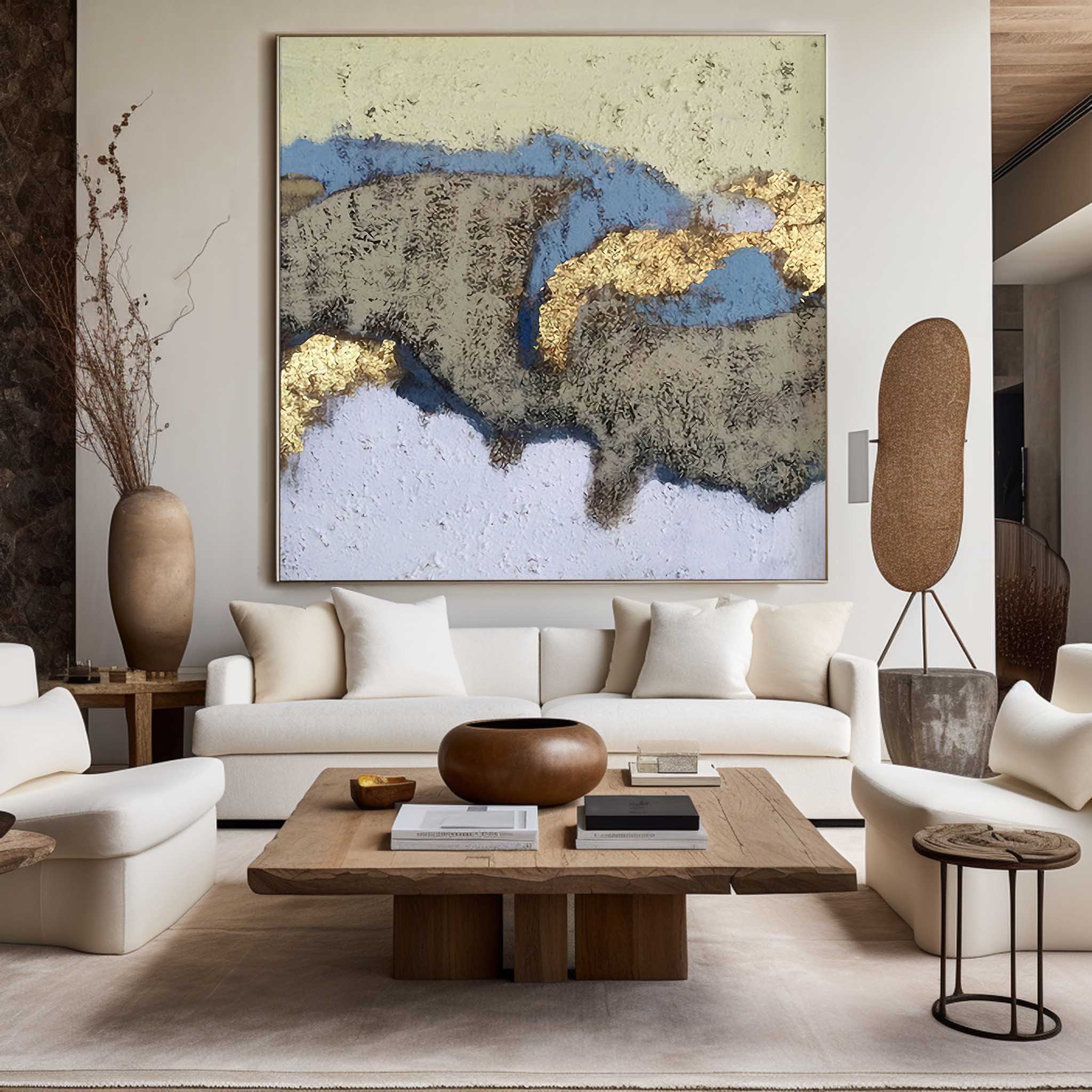 Gold Landscape Abstract Art #ABLS05