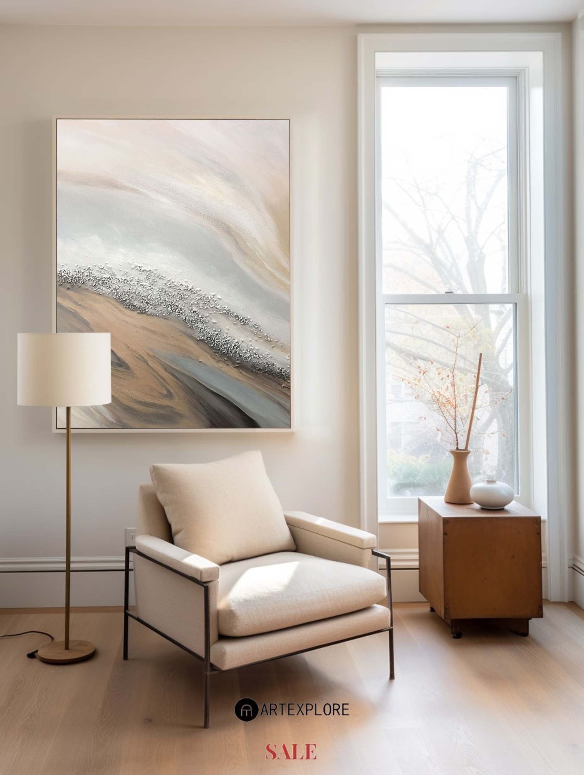 Abstract Grey Painting #ABAV156