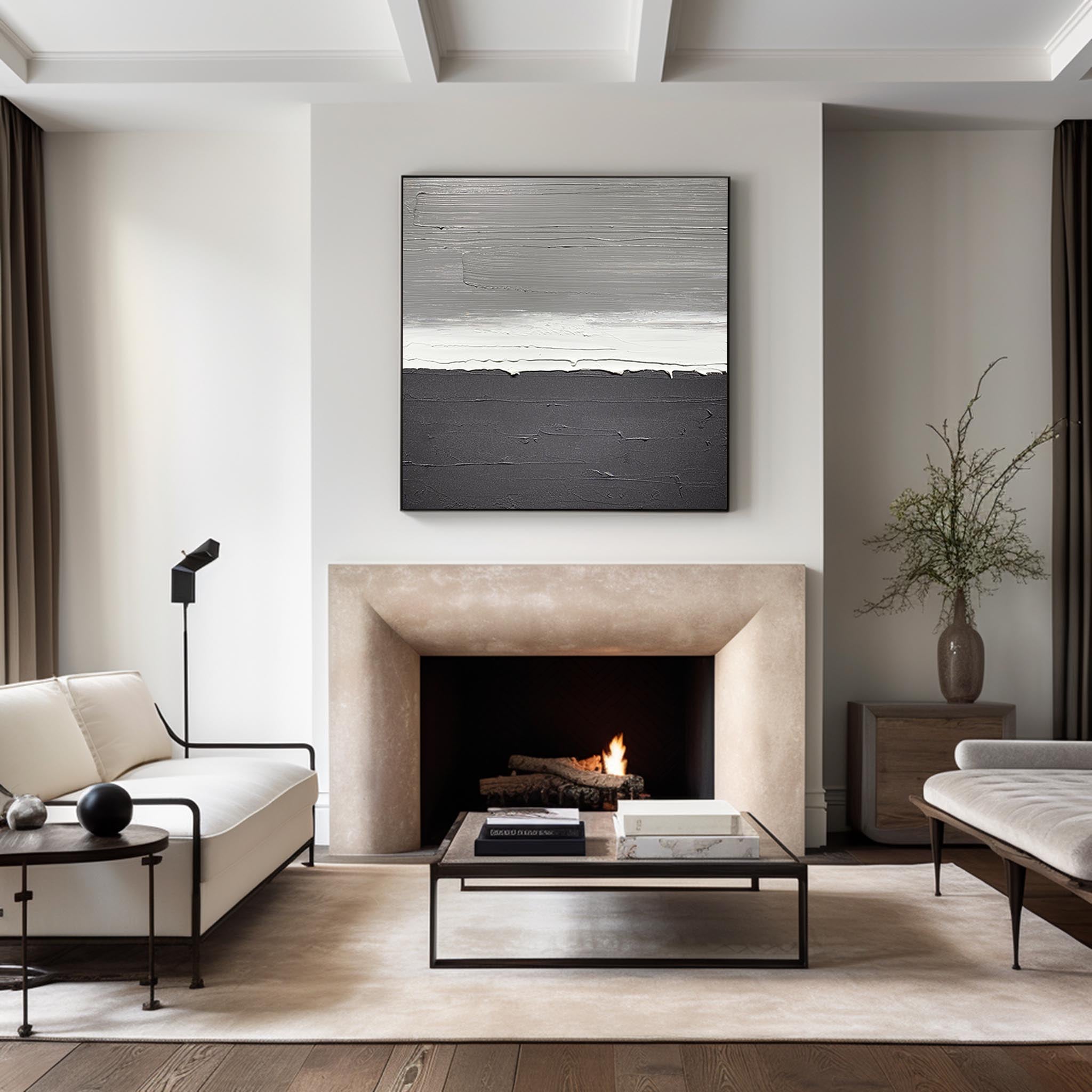 Black White Minimalist Art #ABAS51