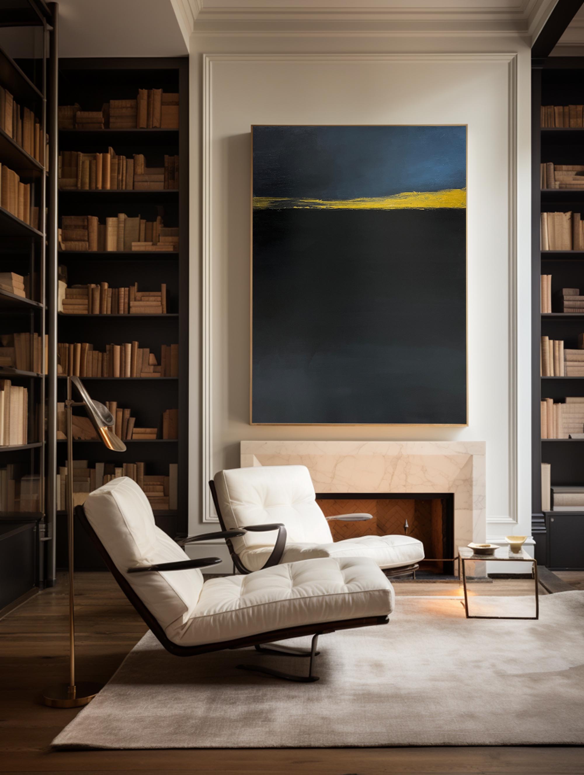 Modern Black Abstract Painting #ABAV241