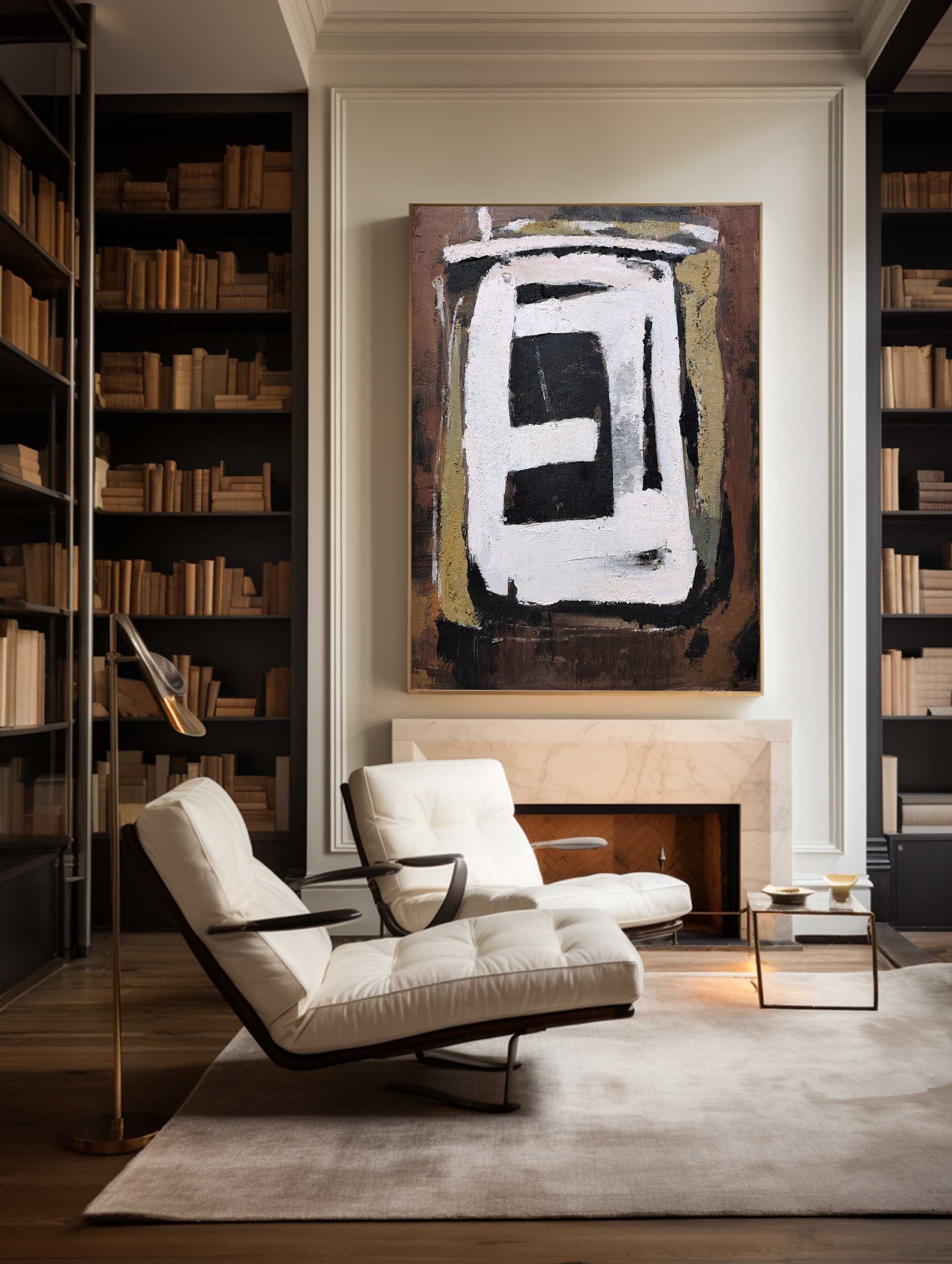 Brown Abstract Painting #ABAV171