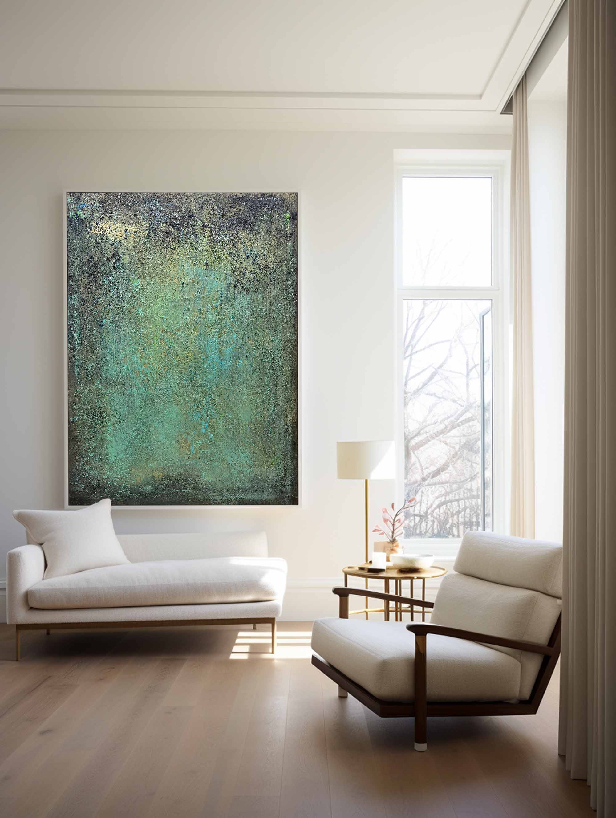Abstract Green Painting #ABAV113