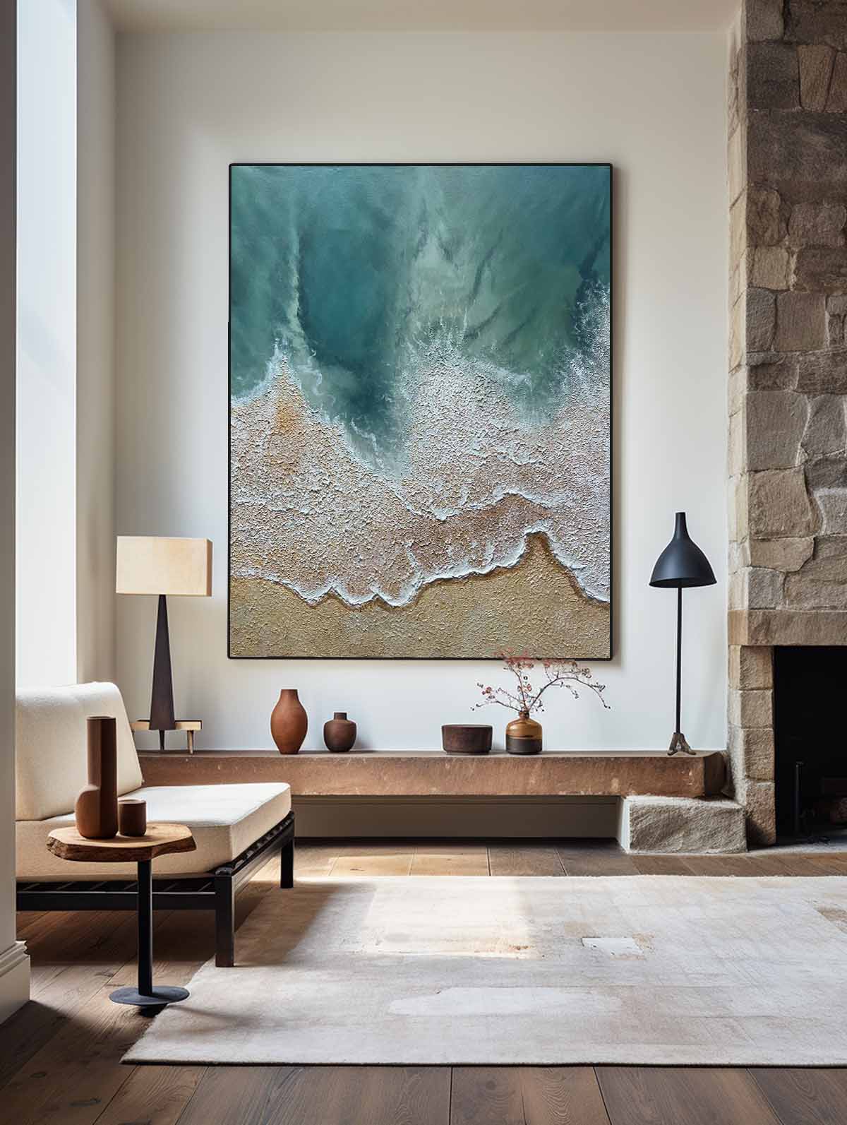 Peinture abstraite de paysage marin #ABSV25