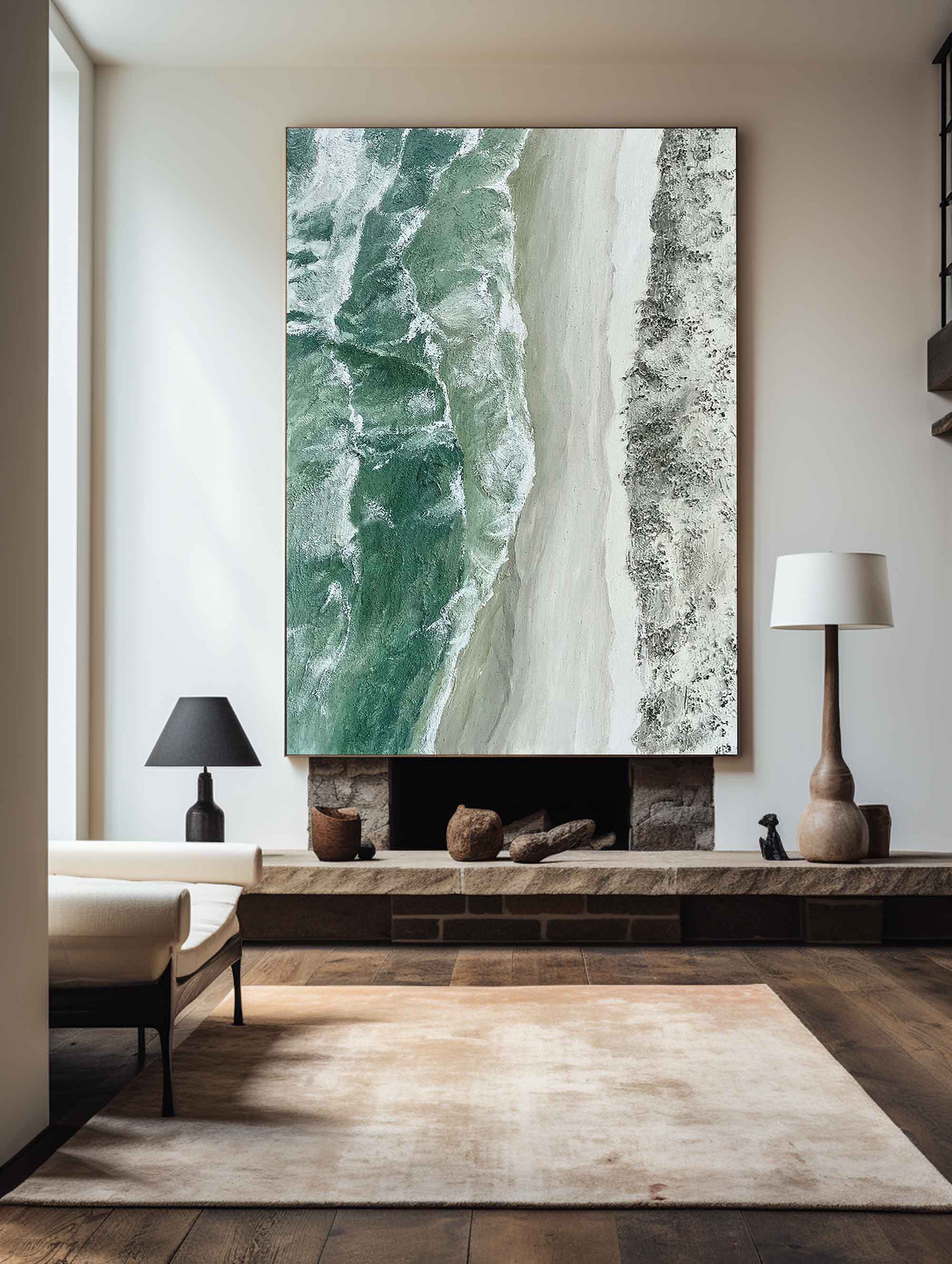 Green Seascape Painting #ABSV22