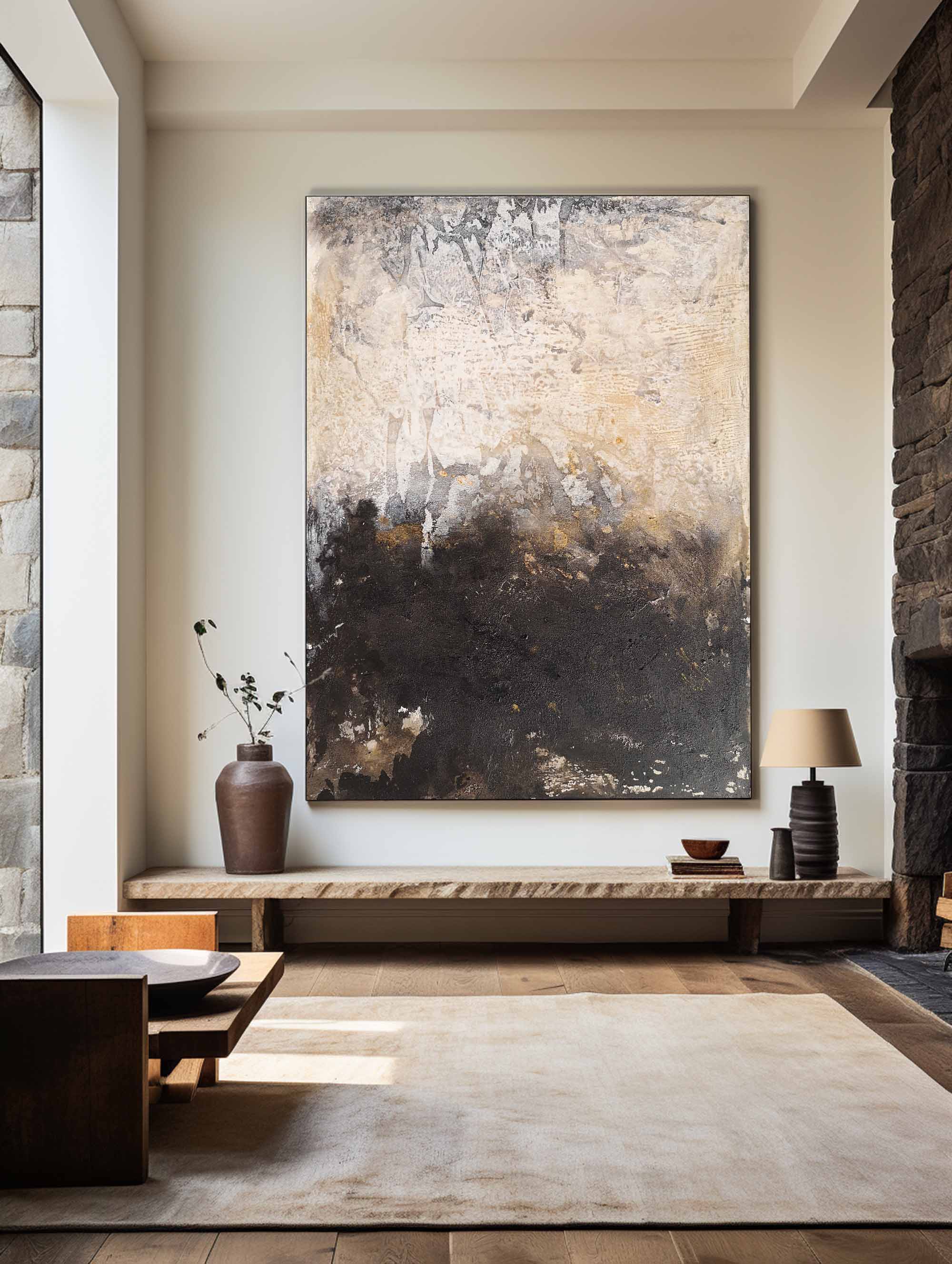 Brown Abstract Art #ABAV82
