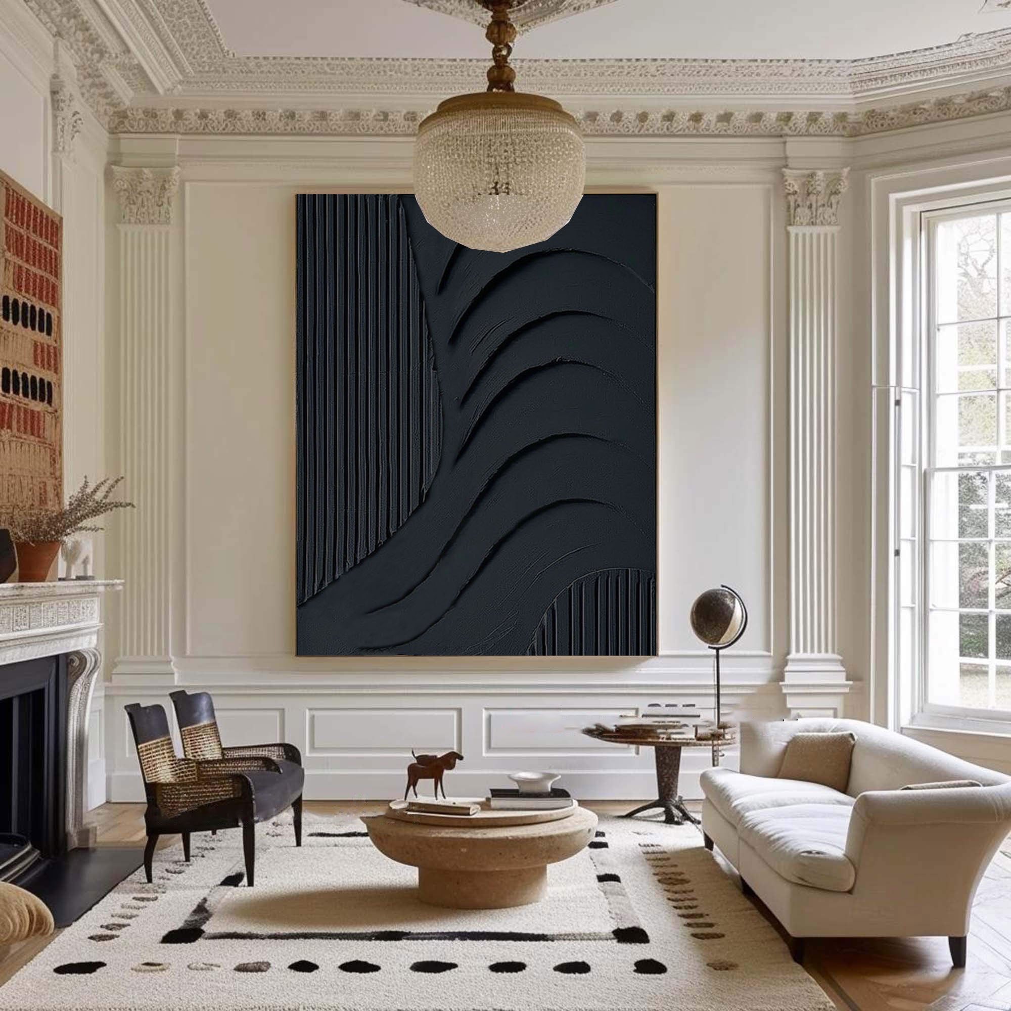 Black Minimalist Painting #BM 057