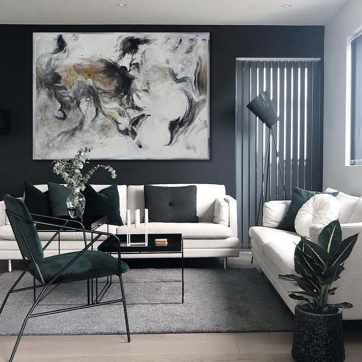 Black And White Abstract Art #ABAH20