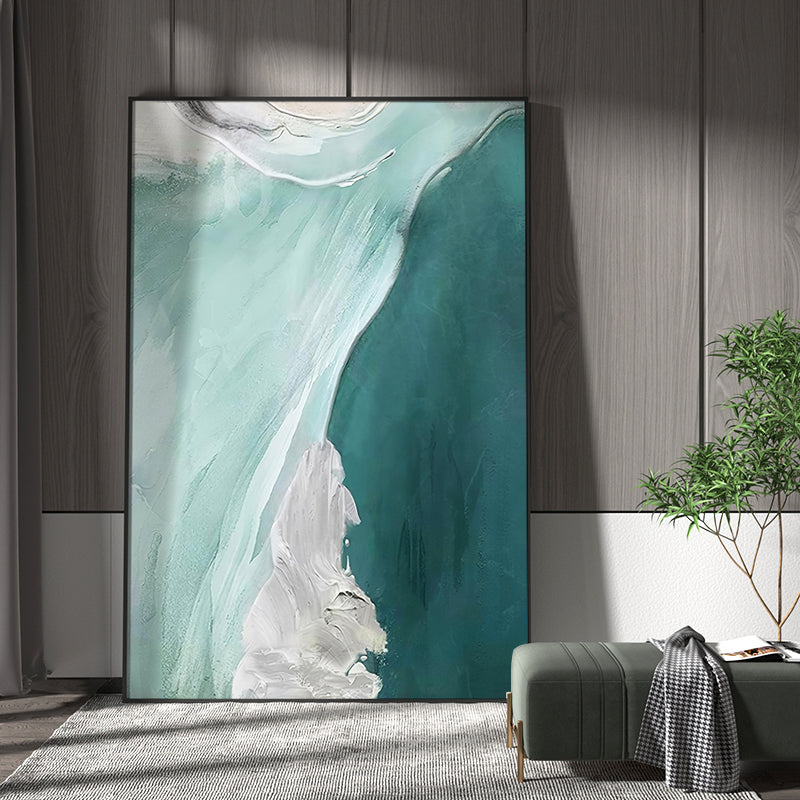 Peinture verte abstraite #ABAV153