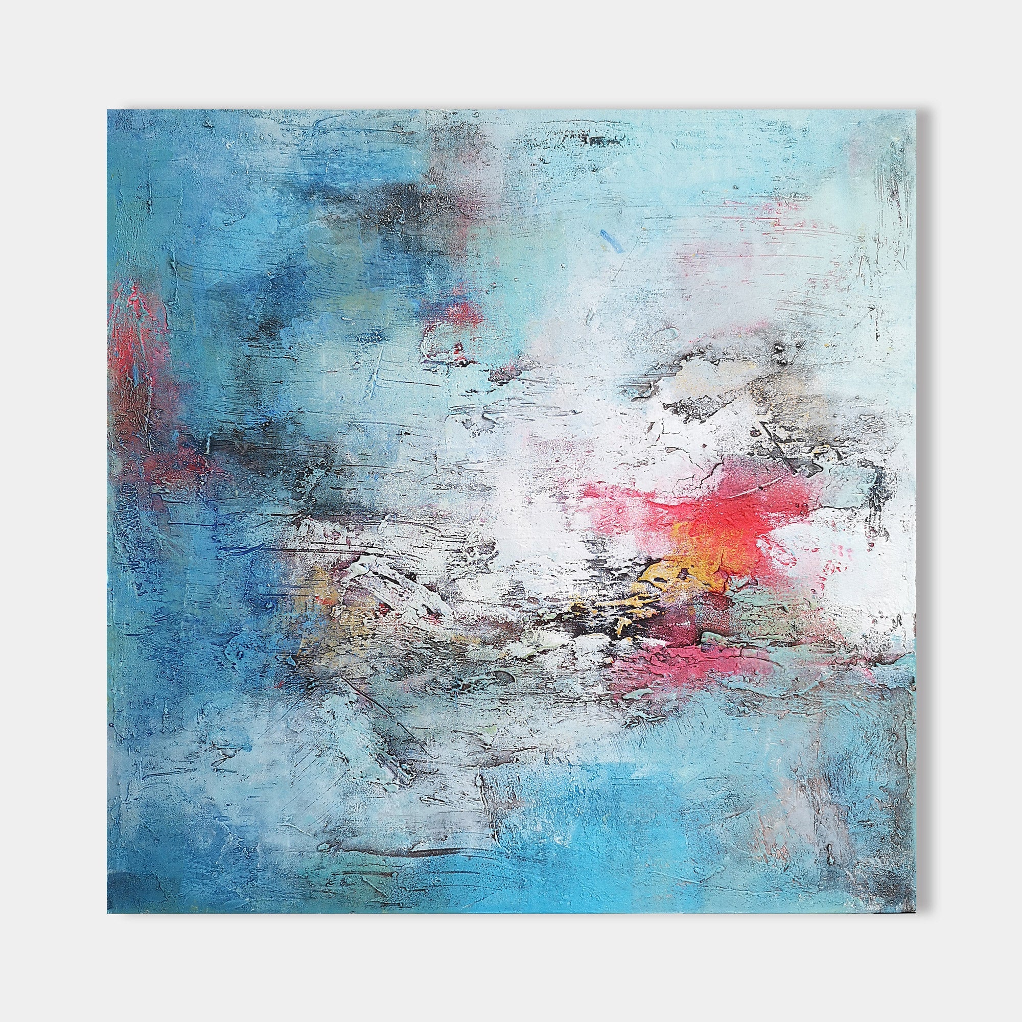 BLue Red Abstract Art #IS44