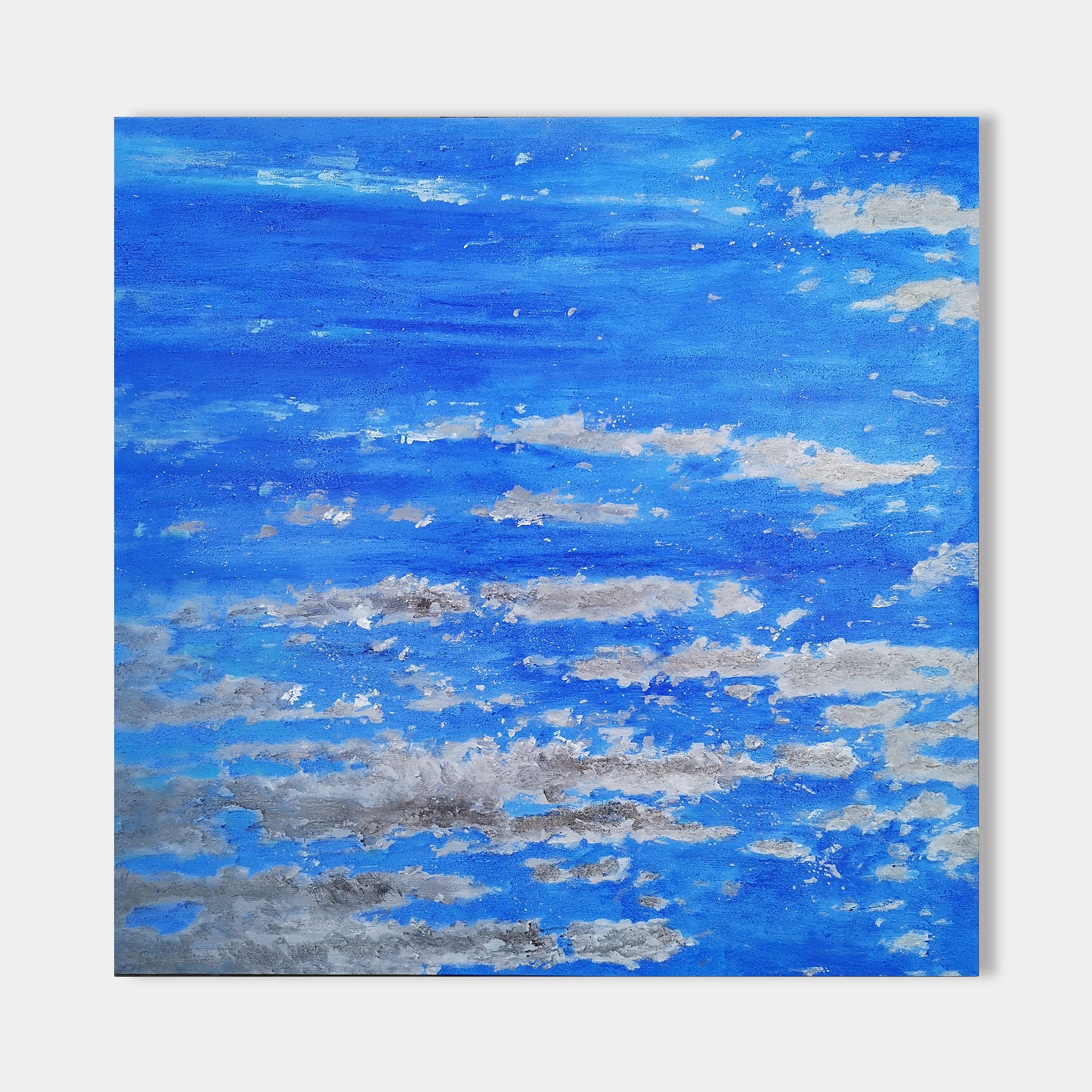 Square Blue Abstract Painting #IS50
