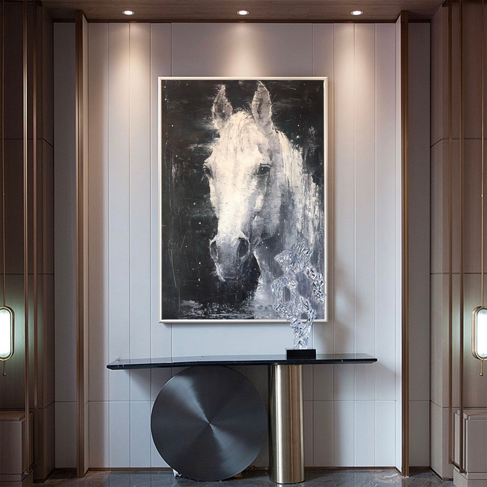 White Horse Painting #ANH39