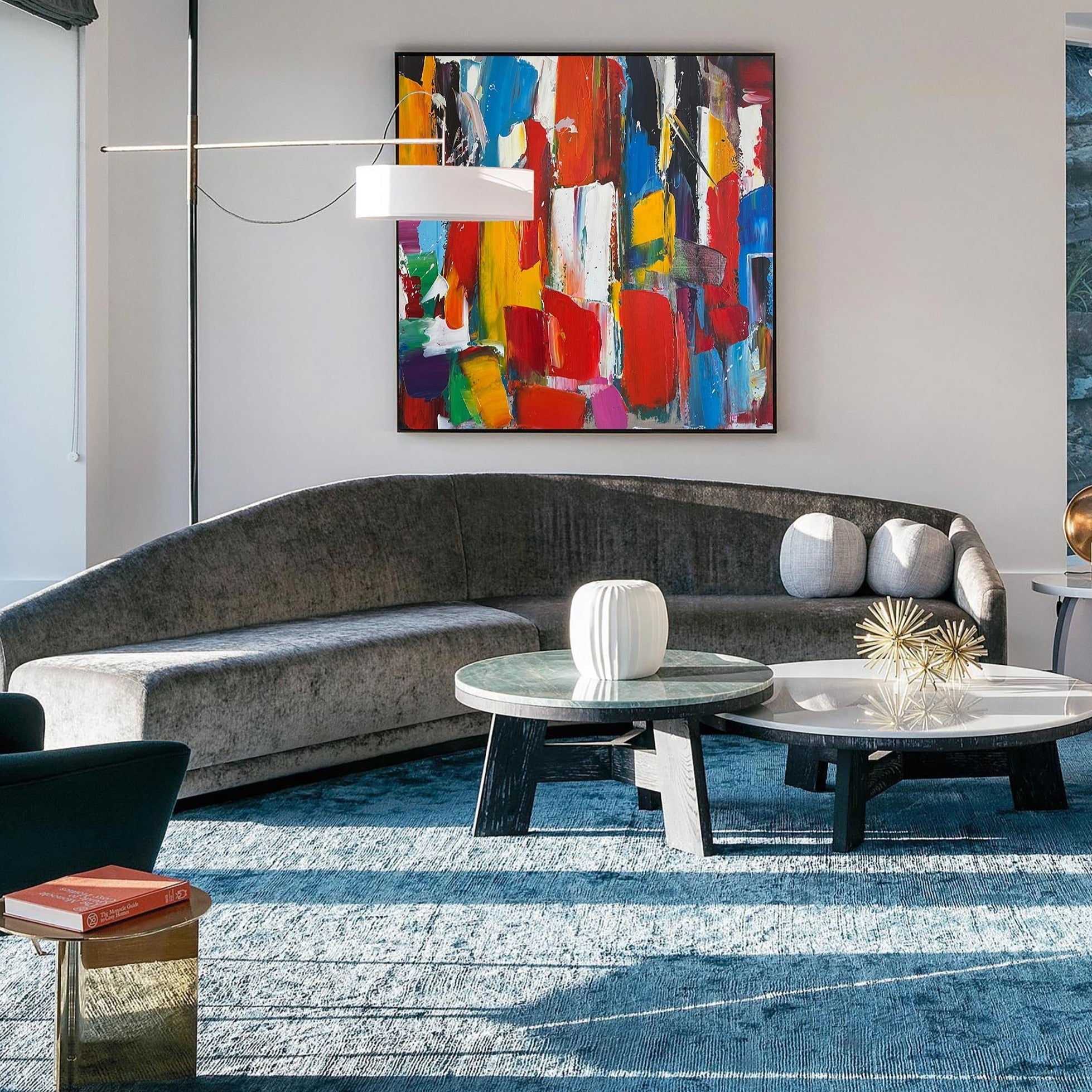 Colorful Square Abstract Painting #ABAS61