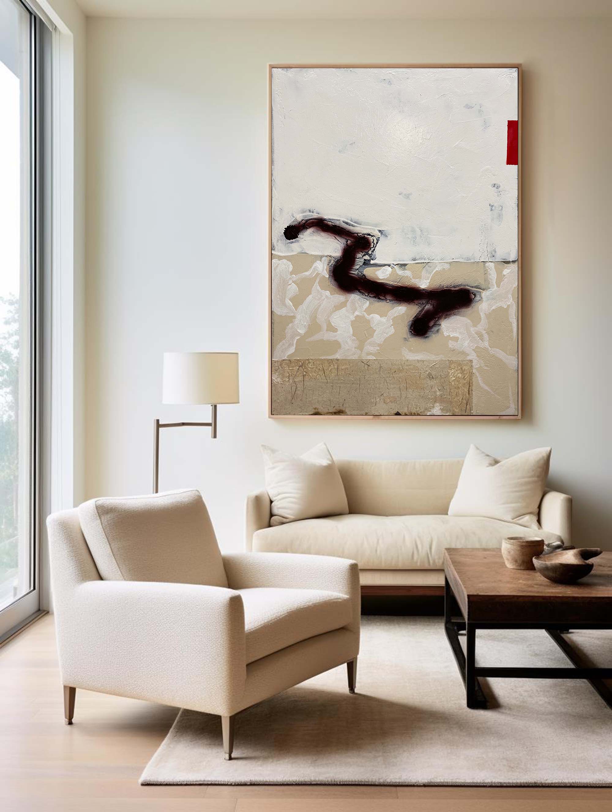 Peinture abstraite marron #ABAV174
