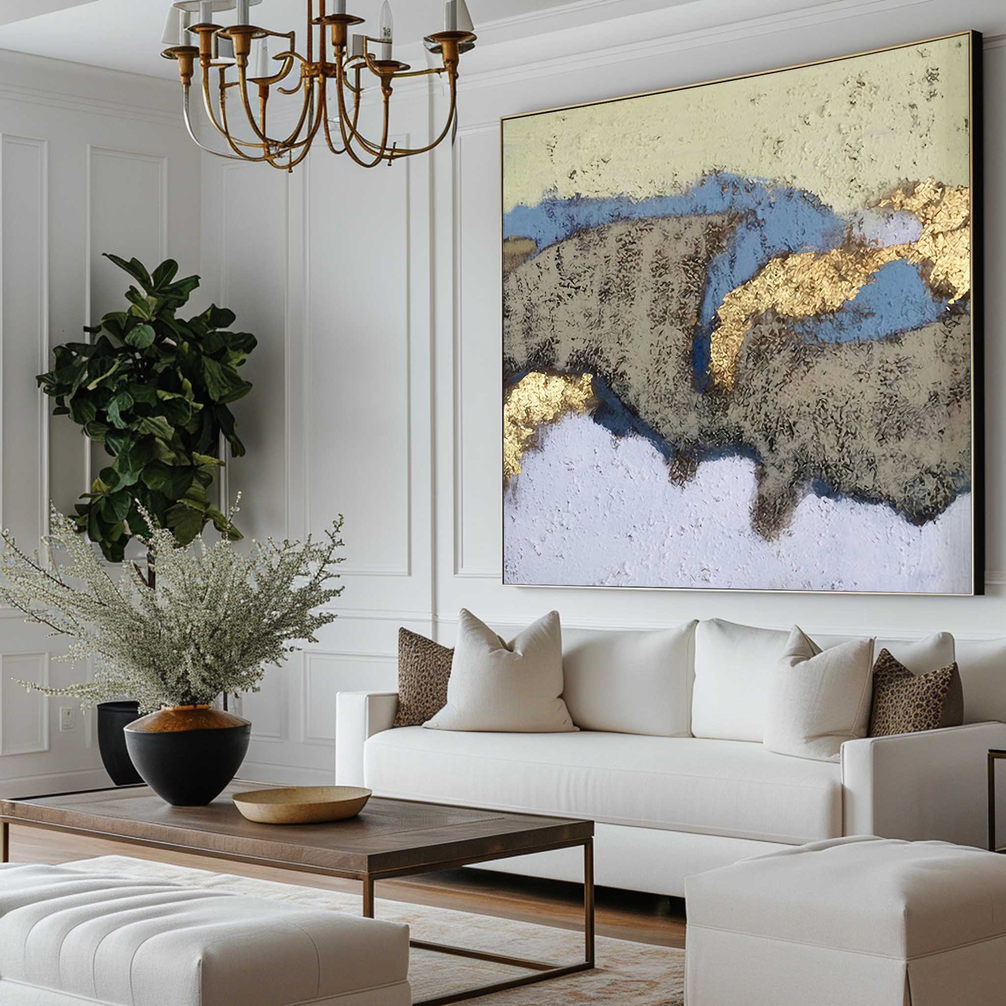 Gold Landscape Abstract Art #ABLS05