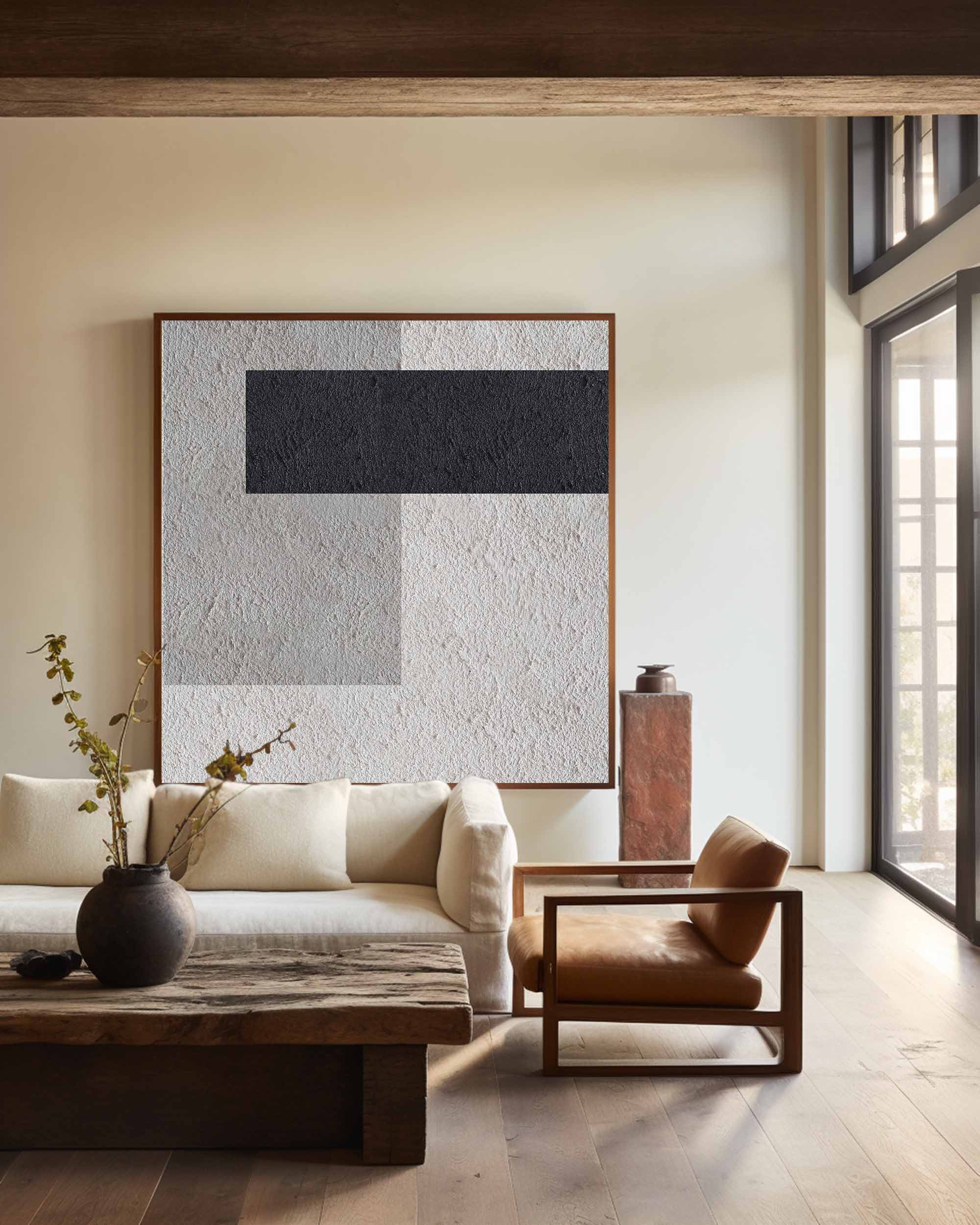 Black White Grey Minimalist Art #ABAS40