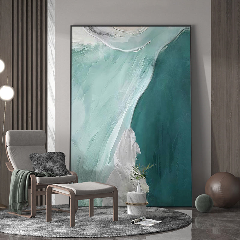 Peinture verte abstraite #ABAV153