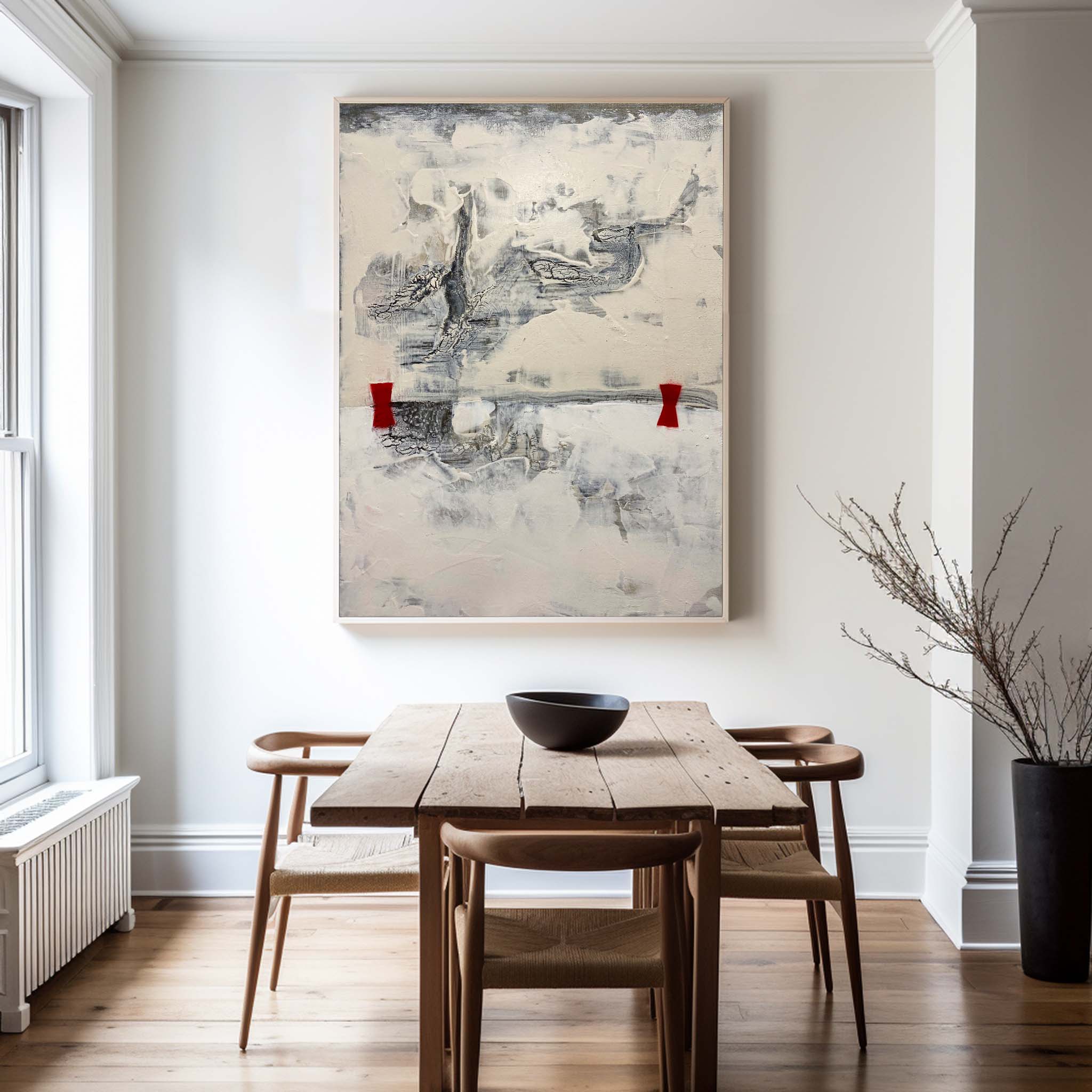 Peinture abstraite beige #ABAV175