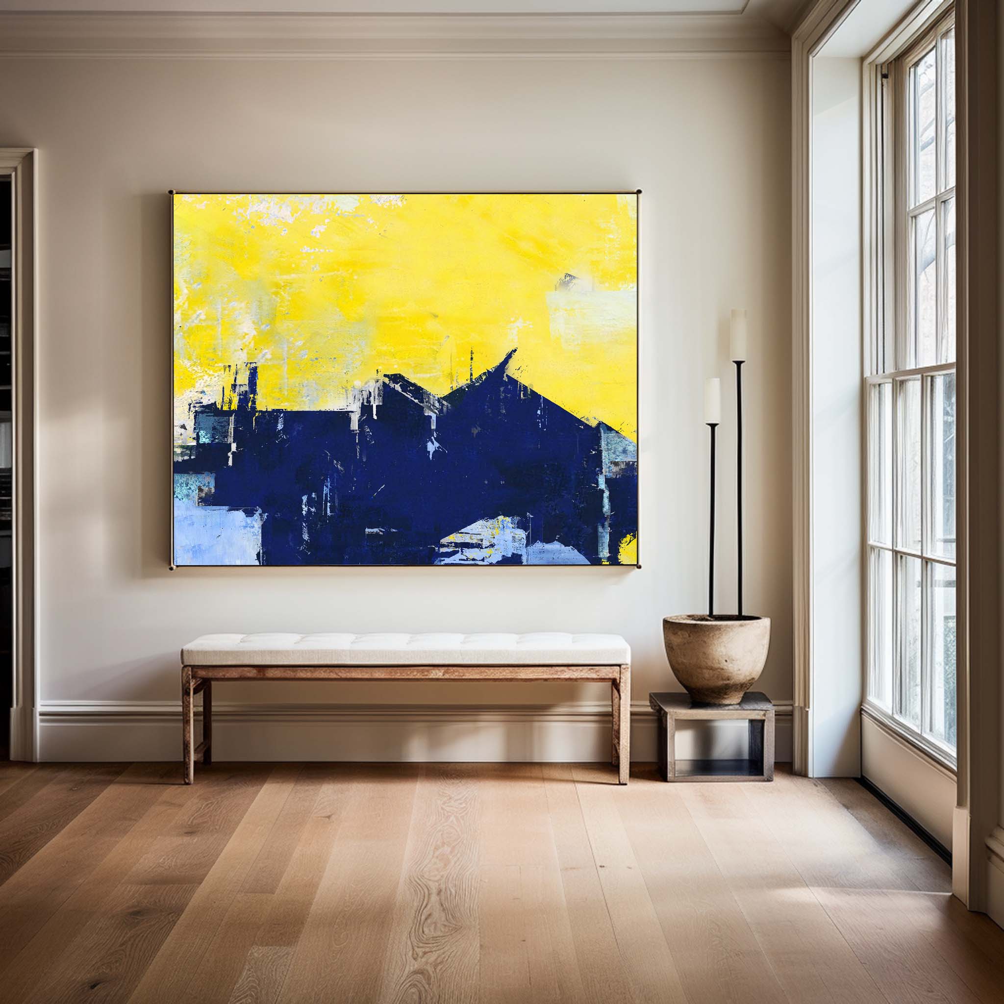 Orange And Blue Abstract Art #ABAH28