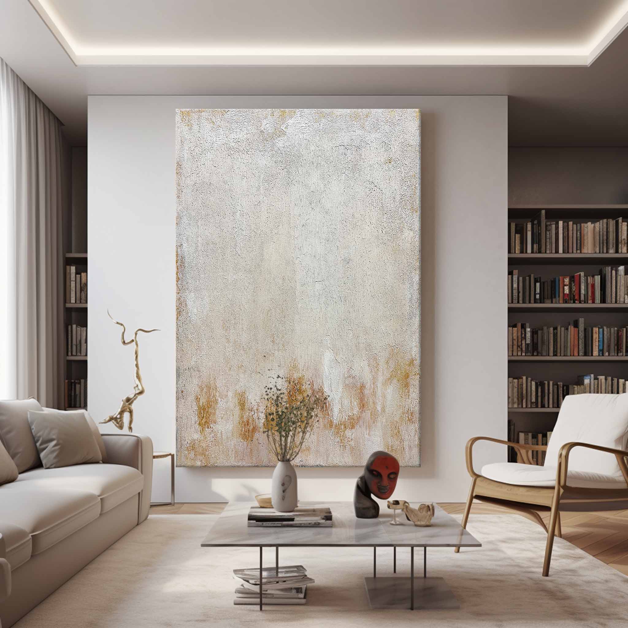 Peinture minimaliste beige #ABAV121