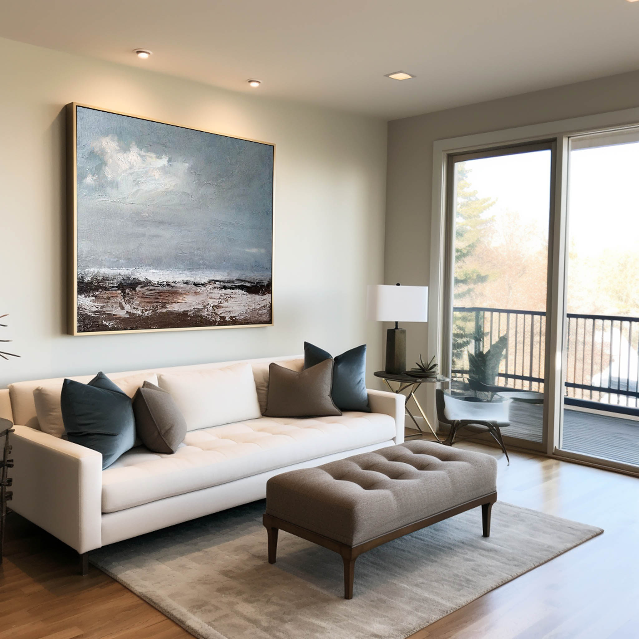 Seaside Scenery Abstract Painting #ABSH15