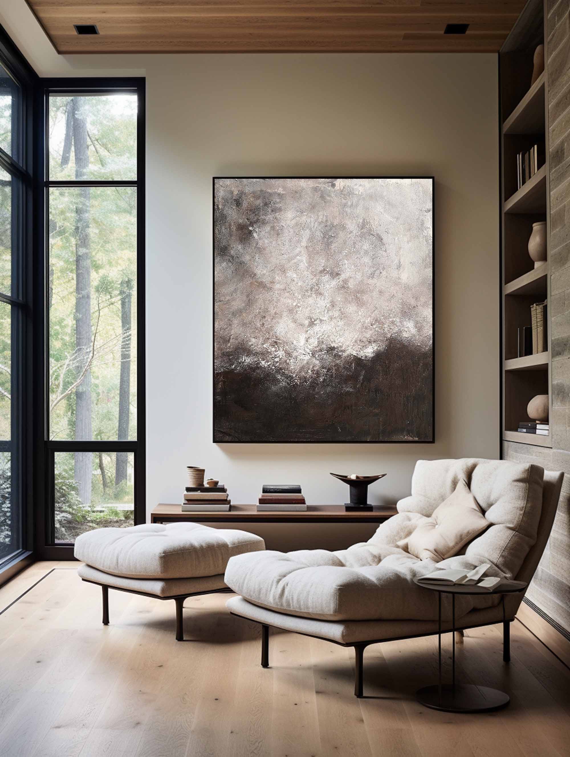 Peinture abstraite marron #ABAV97