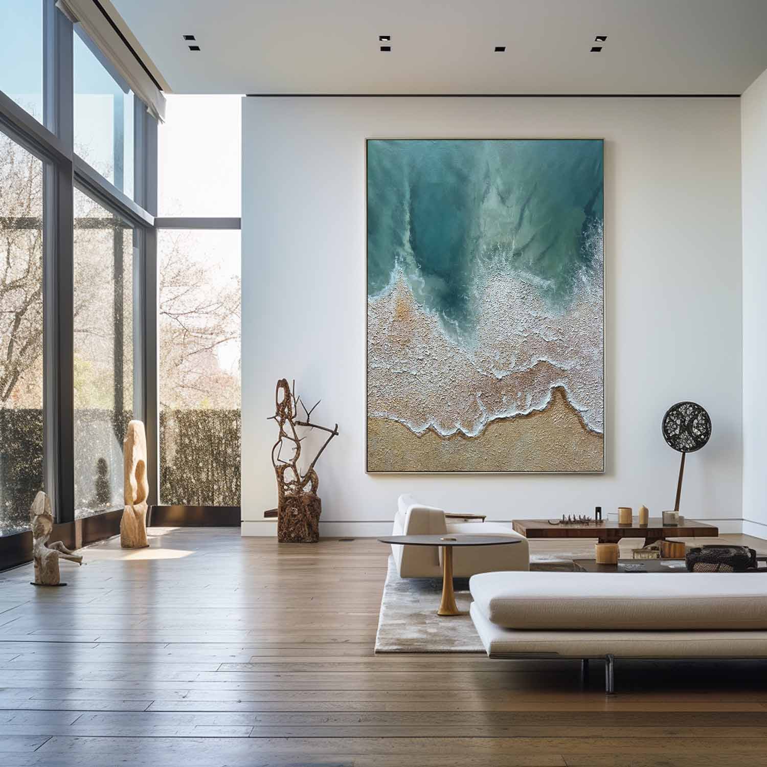 Peinture abstraite de paysage marin #ABSV25