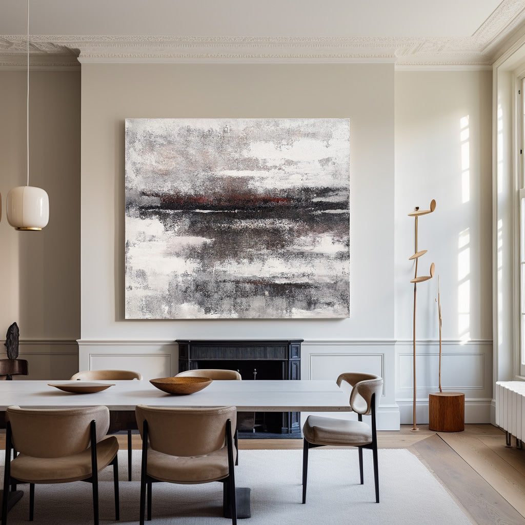 Grey Abstract Painting #ABSH37