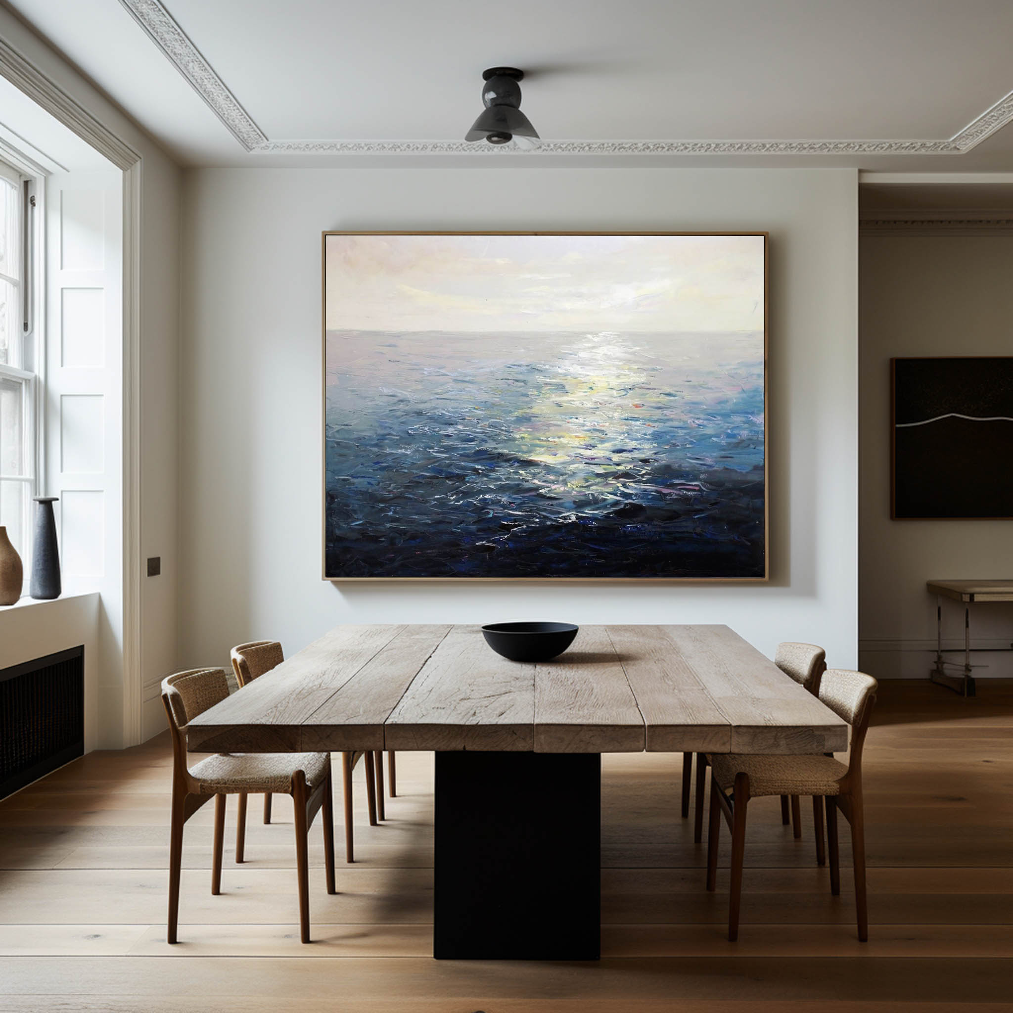 Abstract Ocean Canvas Painting #ABSH02