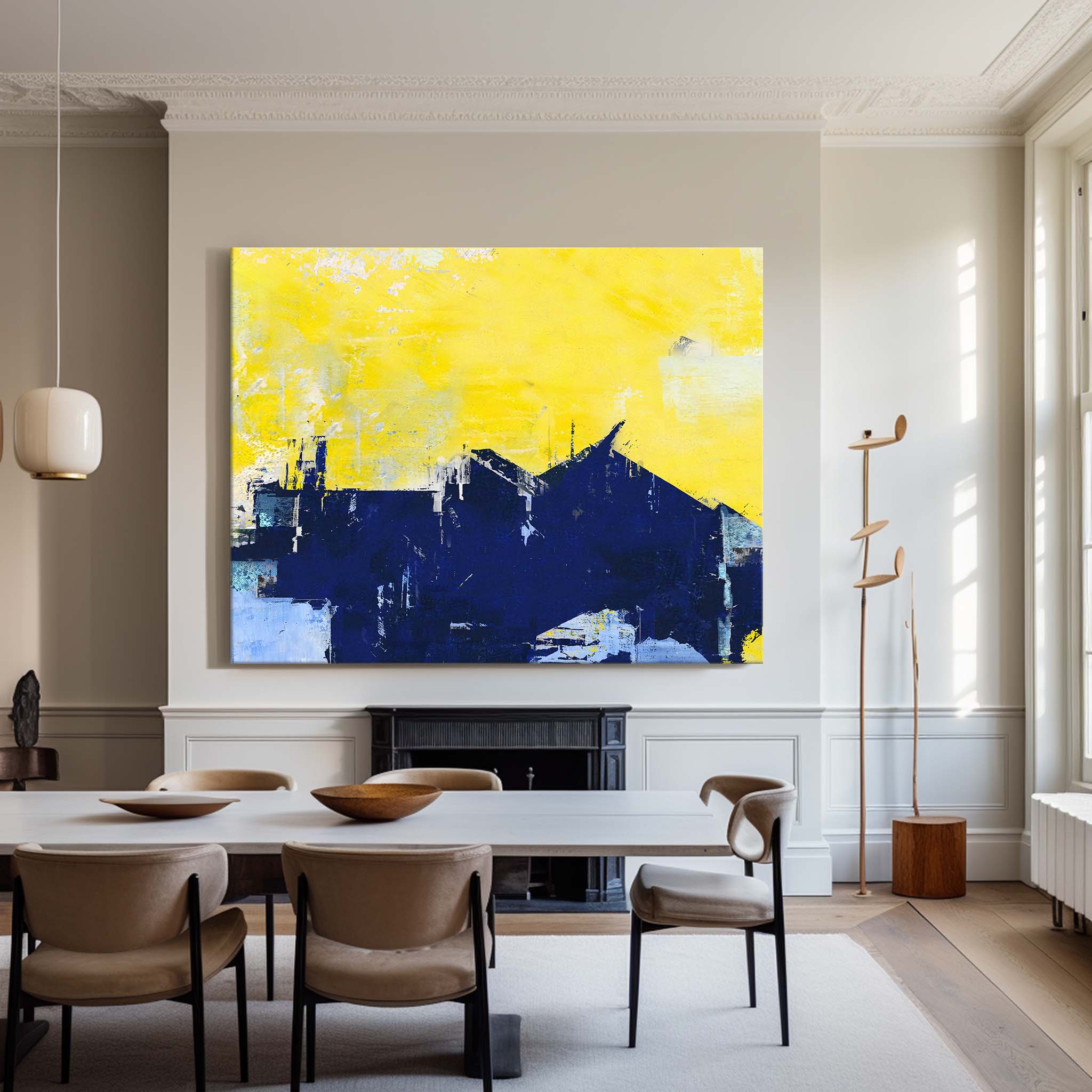 Orange And Blue Abstract Art #ABAH28