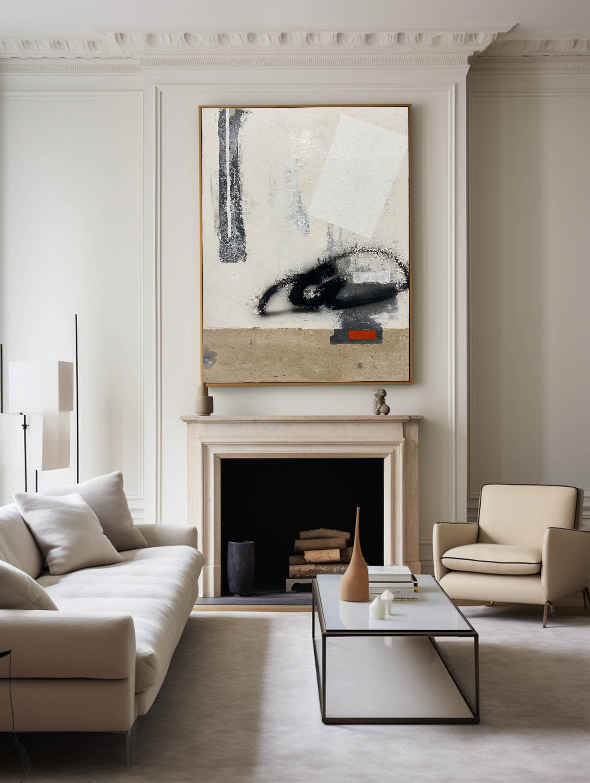 Brown Abstract Painting #ABAV173