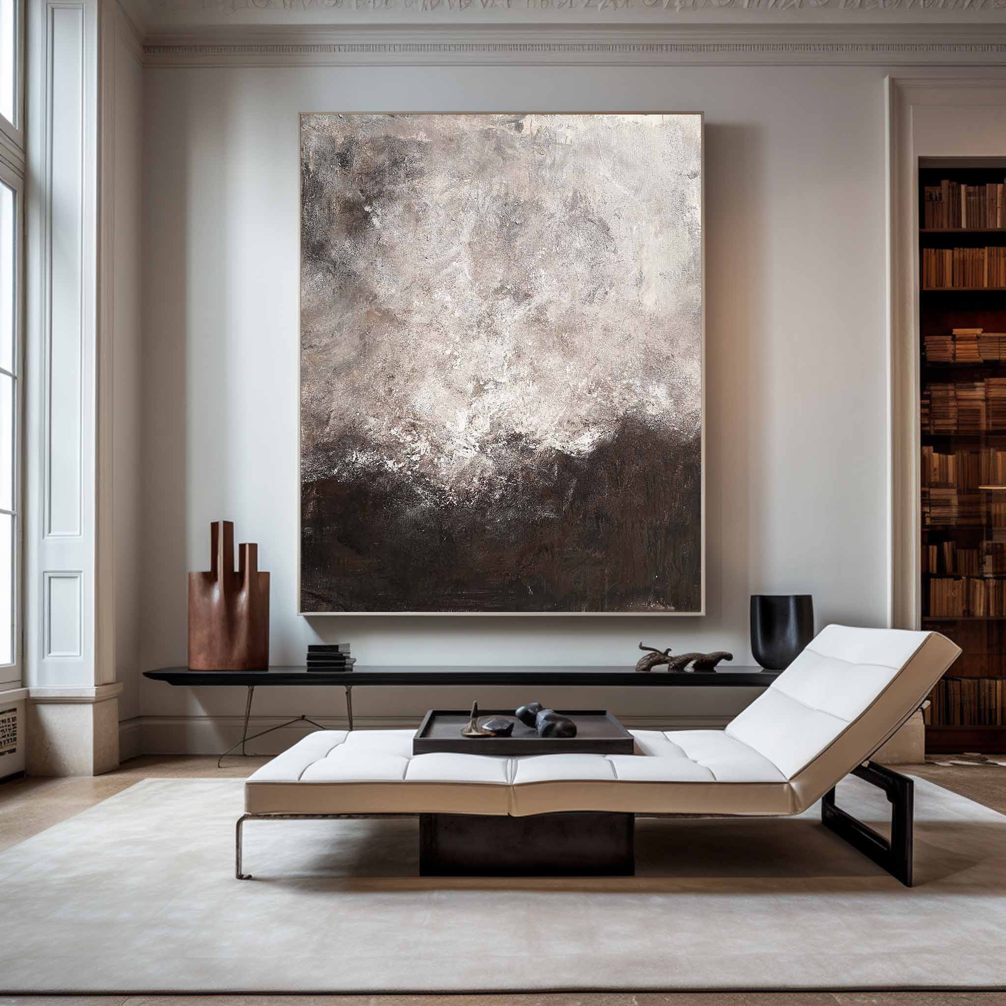 Peinture abstraite marron #ABAV97