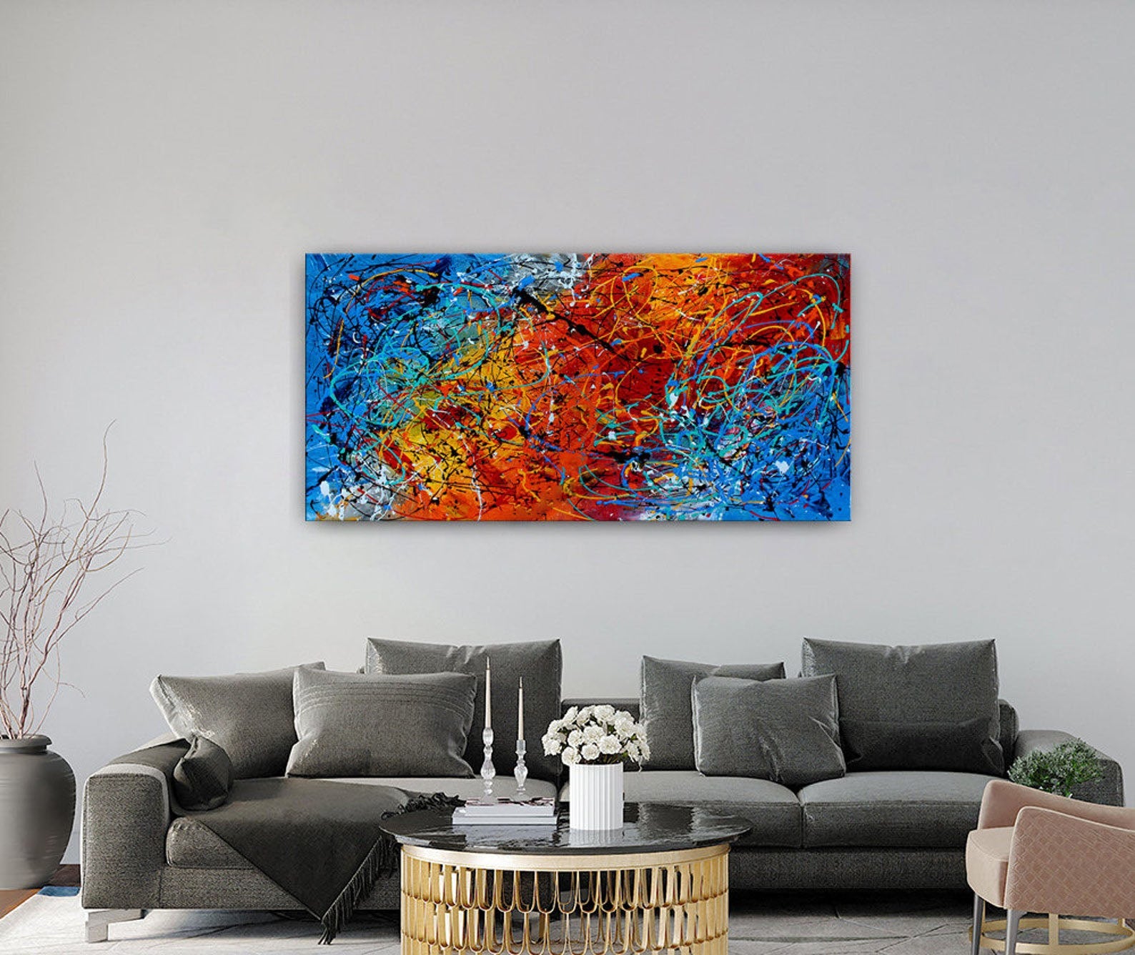 Colorful Art: Abstract Art Paintings for Home Interiors #CWA 003