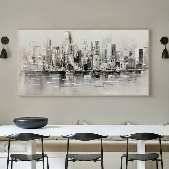 Black & White Abstract Painting #BWA 003