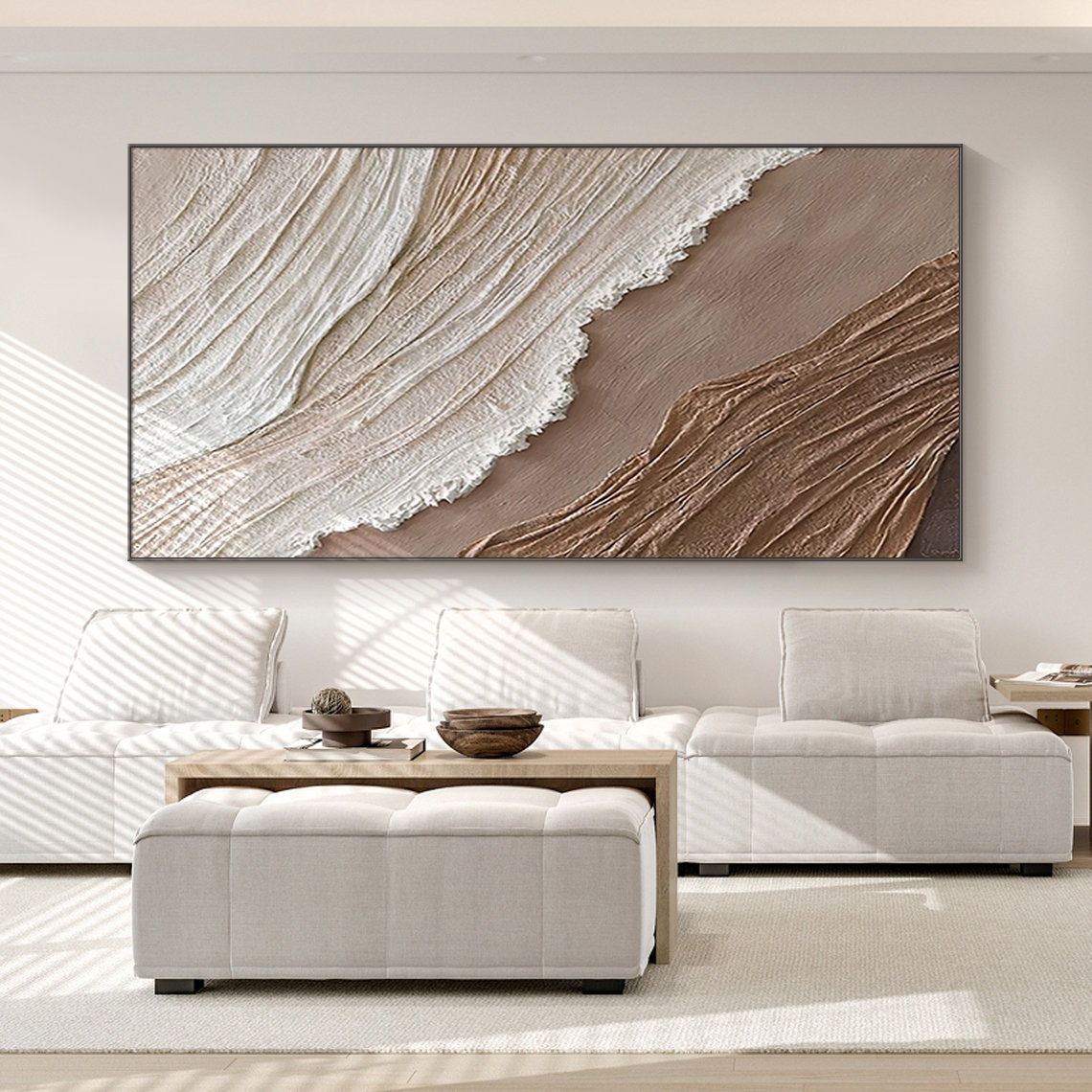 Beige & Brown Minimalist Painting #BBM 019